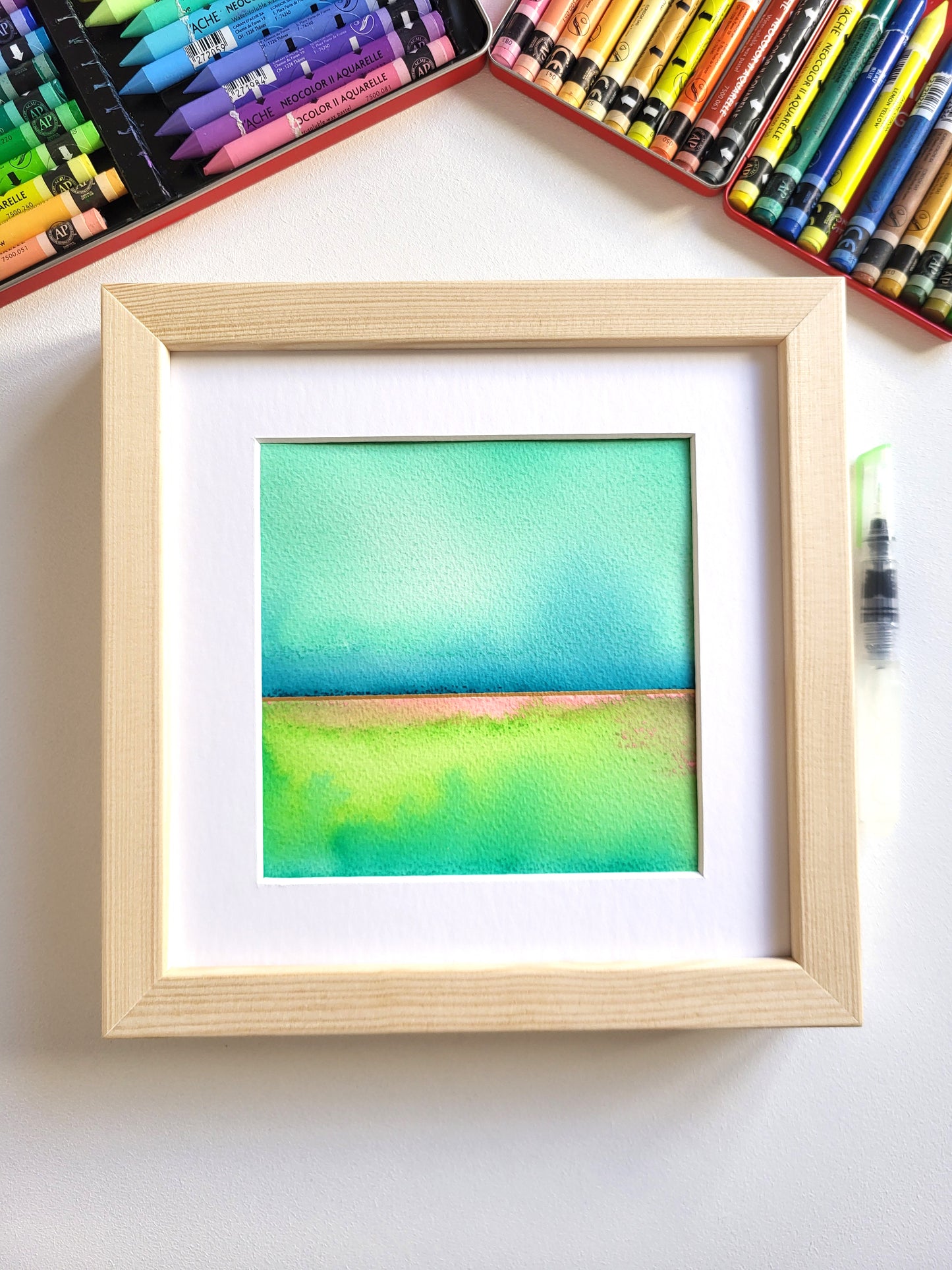 "Golden Horizon XL" - 20 x 20 cm