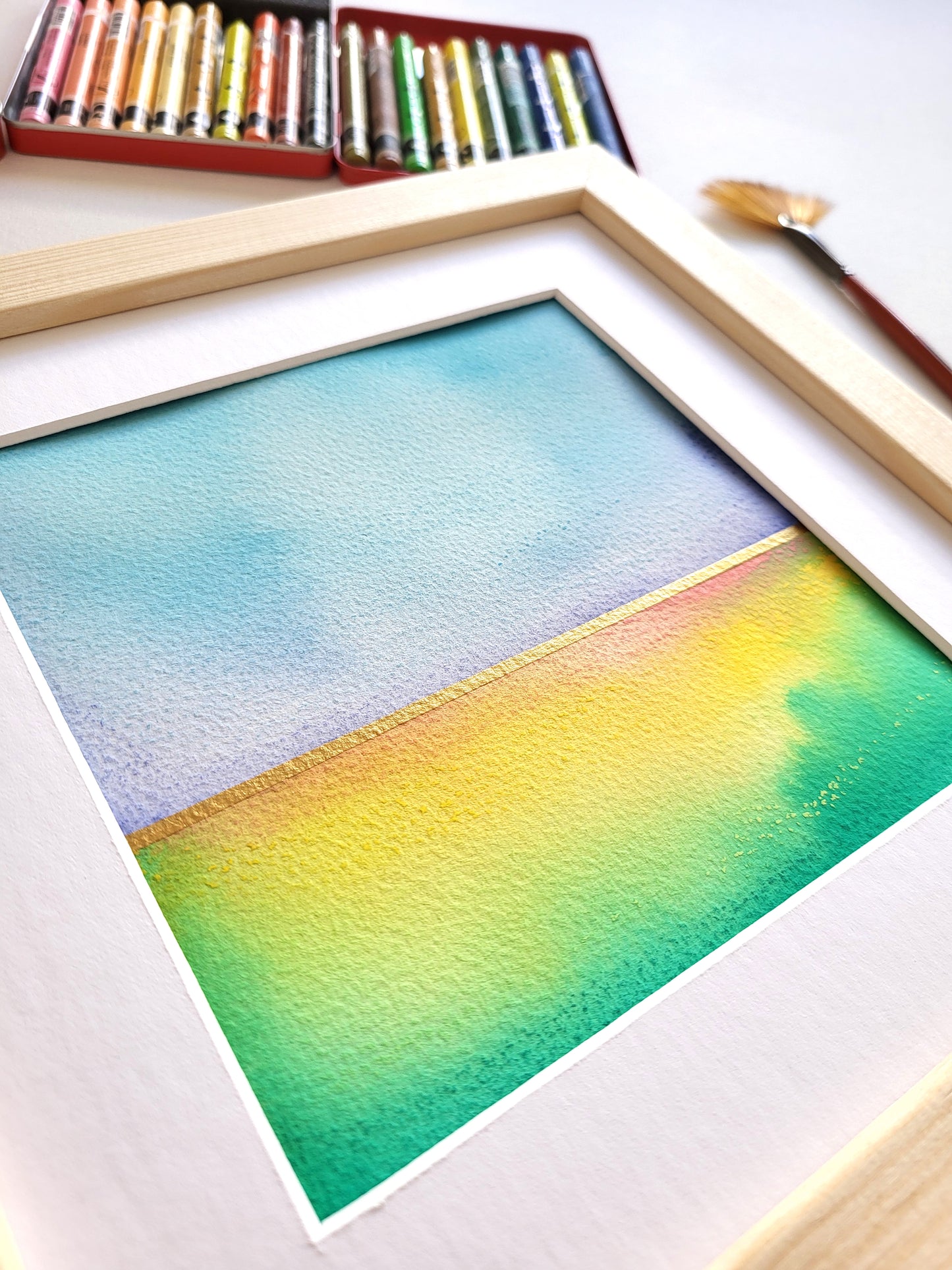 "Golden Horizon XLIII" - 20 x 20 cm