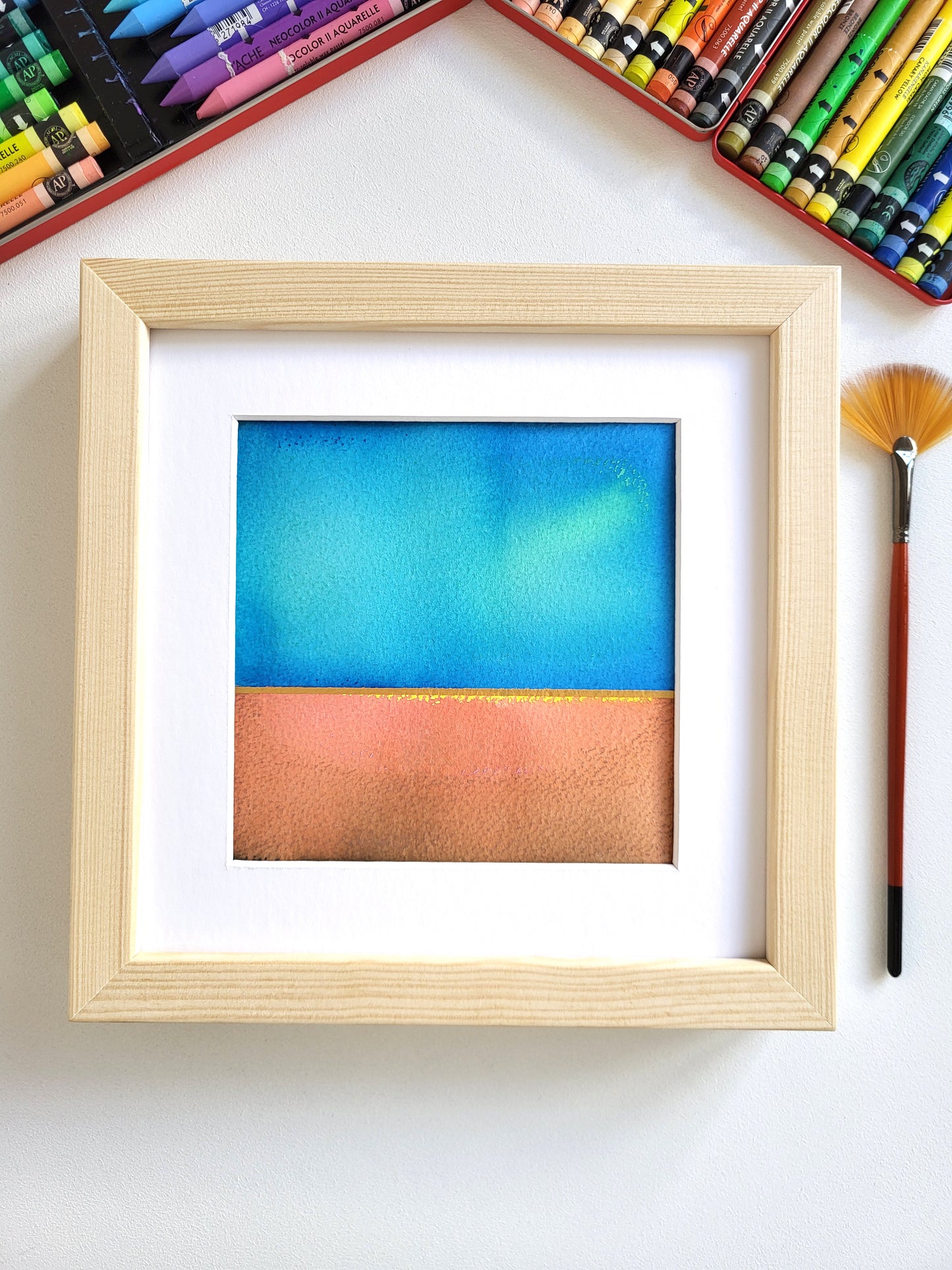 "Golden Horizon L" - 20 x 20 cm