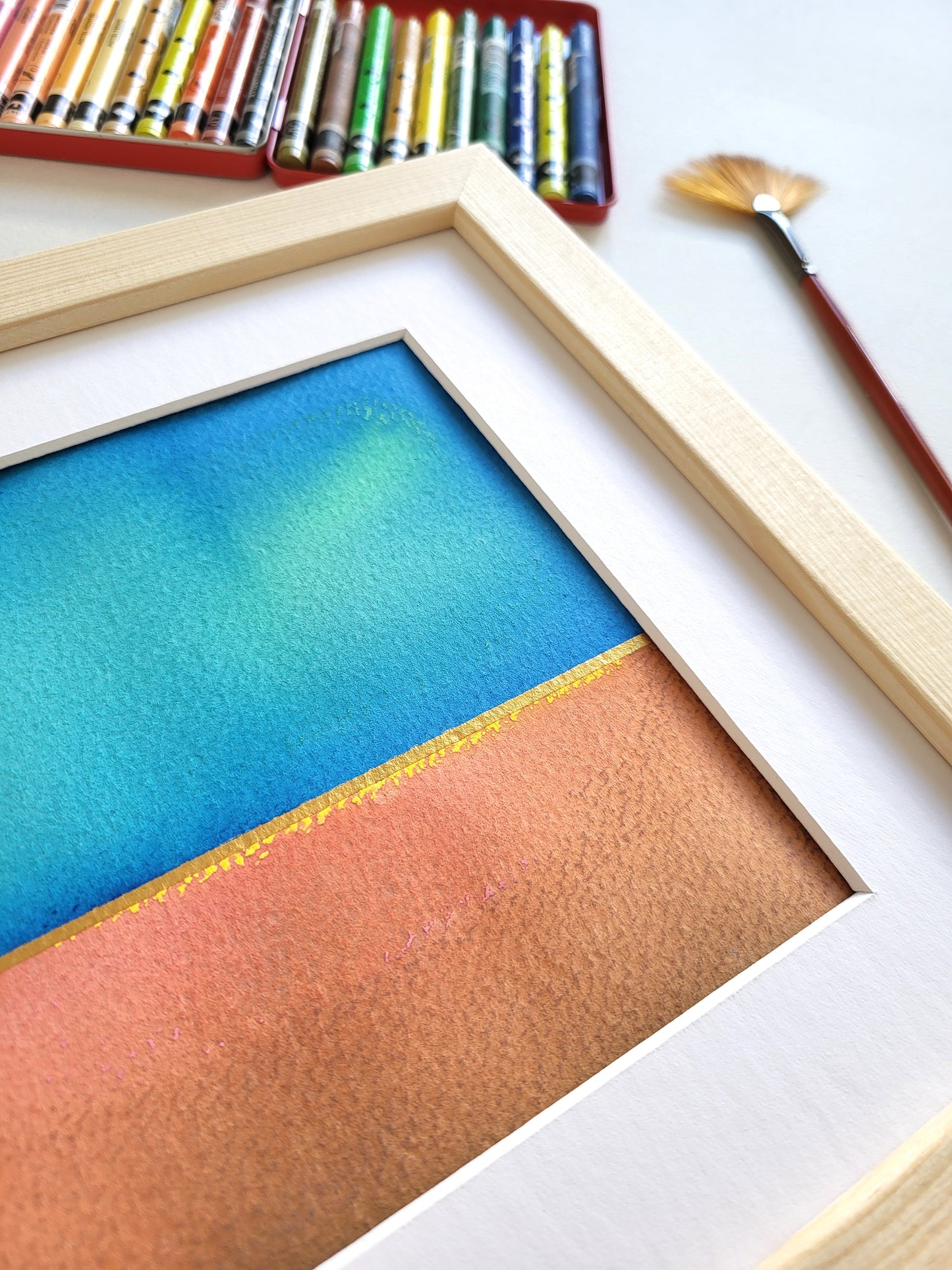 "Golden Horizon L" - 20 x 20 cm