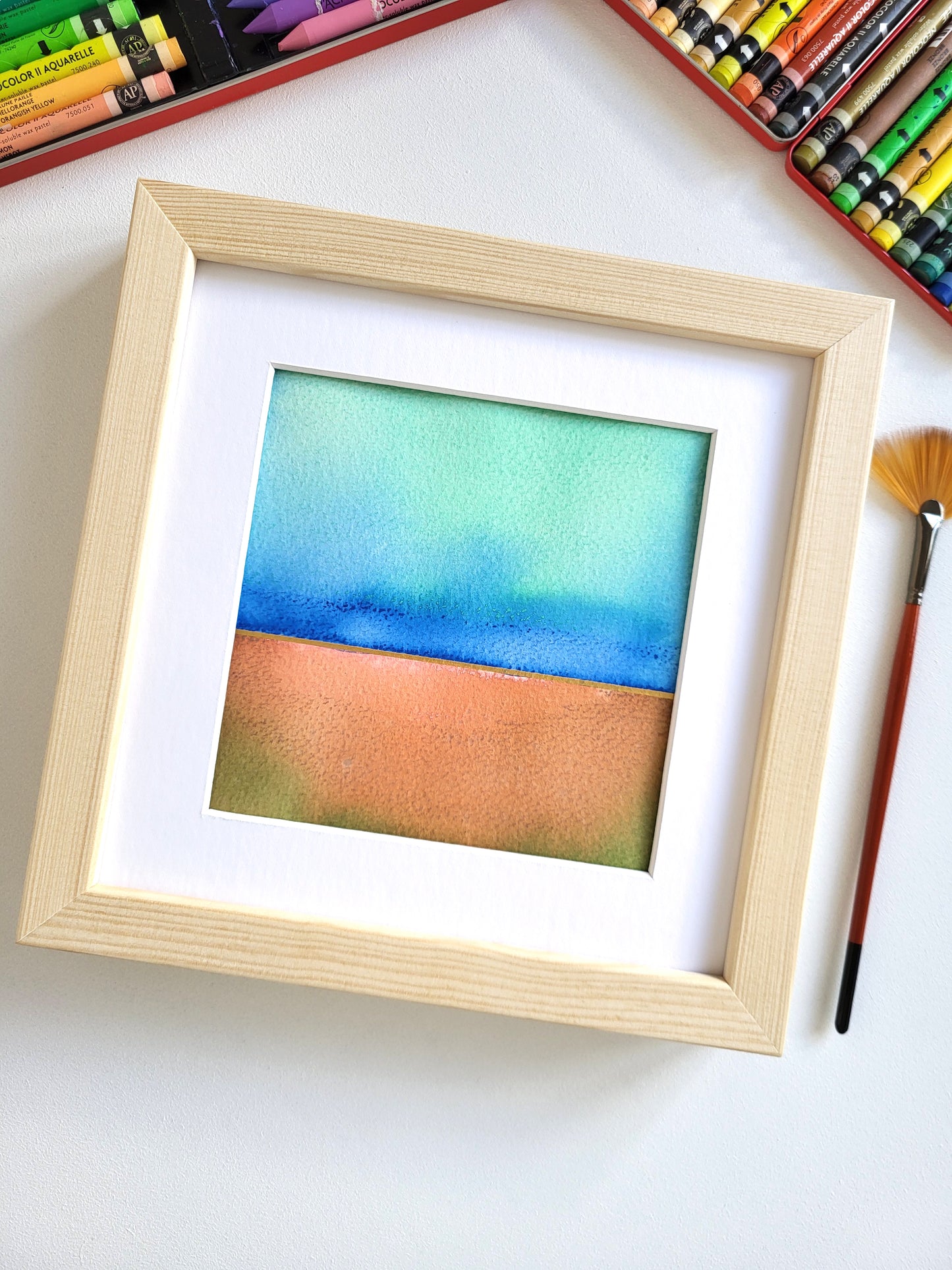 "Golden Horizon LI" - 20 x 20 cm