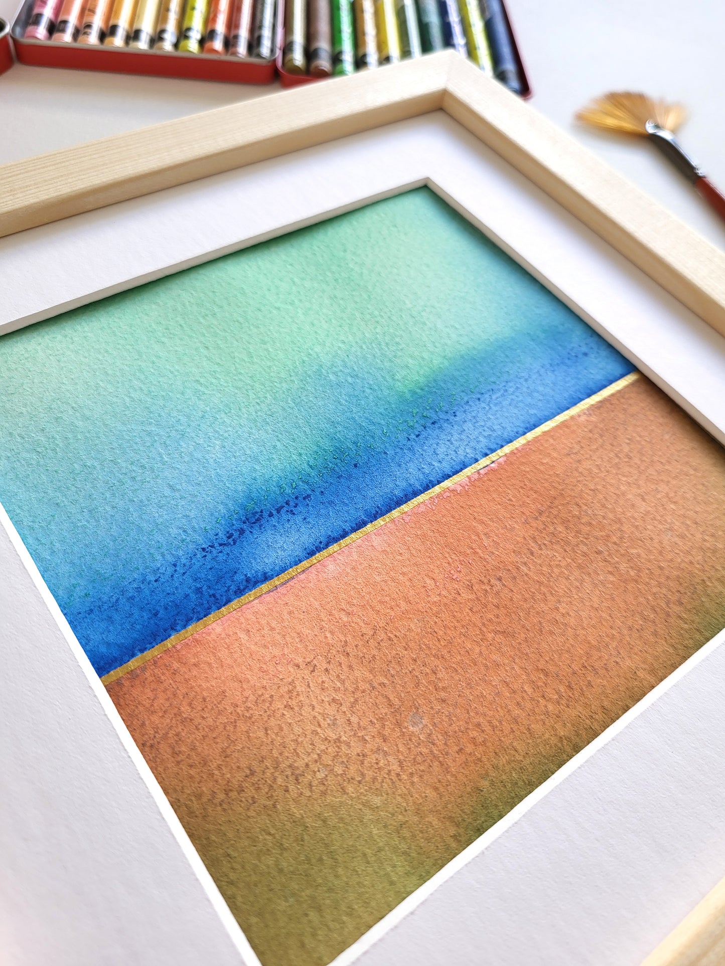 "Golden Horizon LI" - 20 x 20 cm