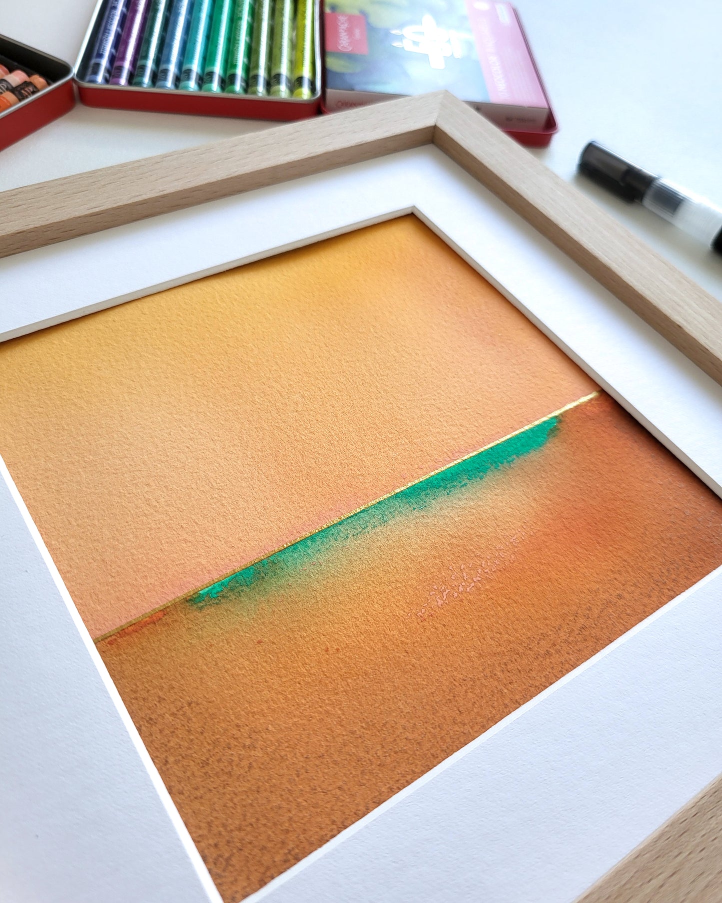 "Golden Horizon LXVII" - 20 x 20 cm