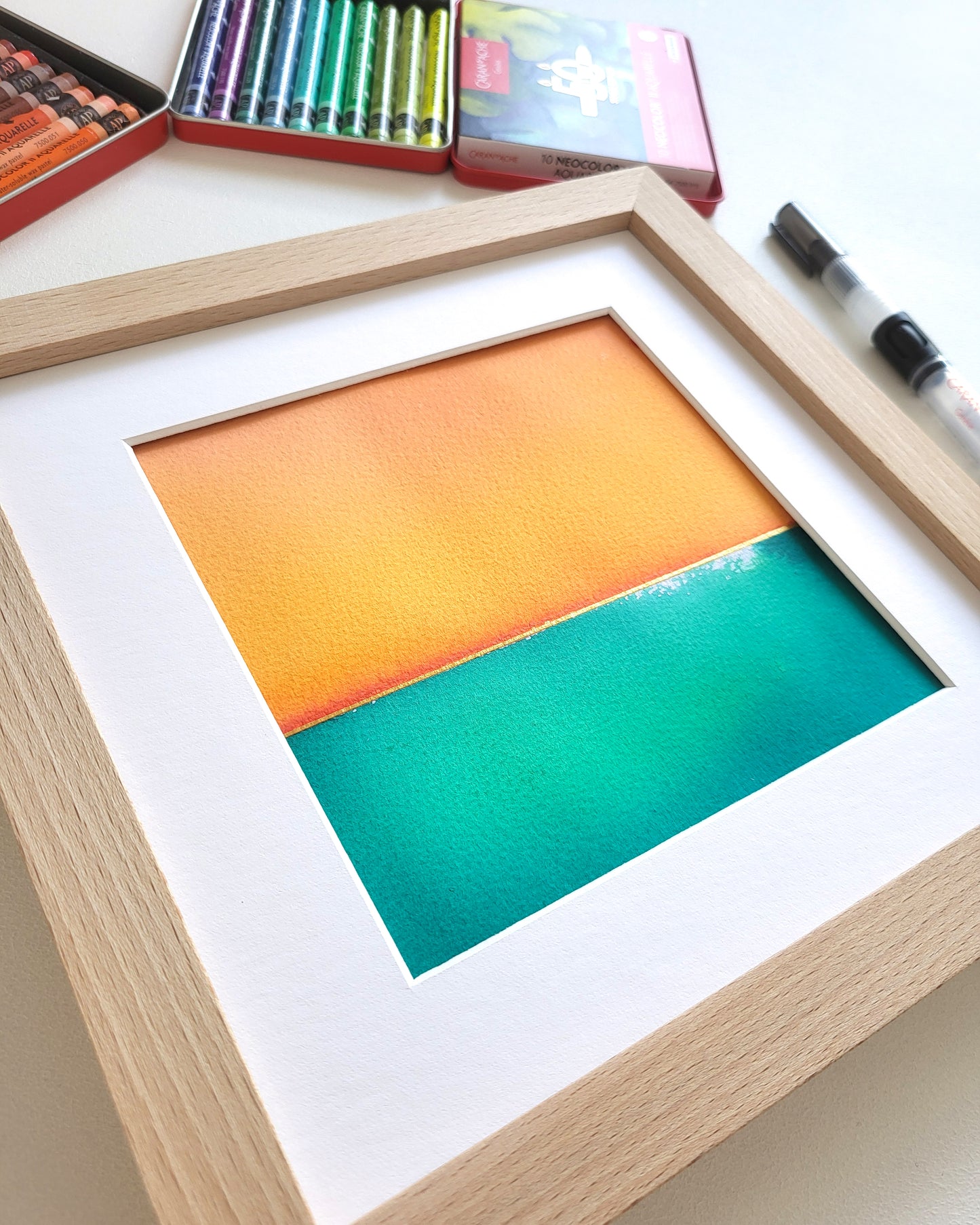 "Golden Horizon LXIX" - 20 x 20 cm