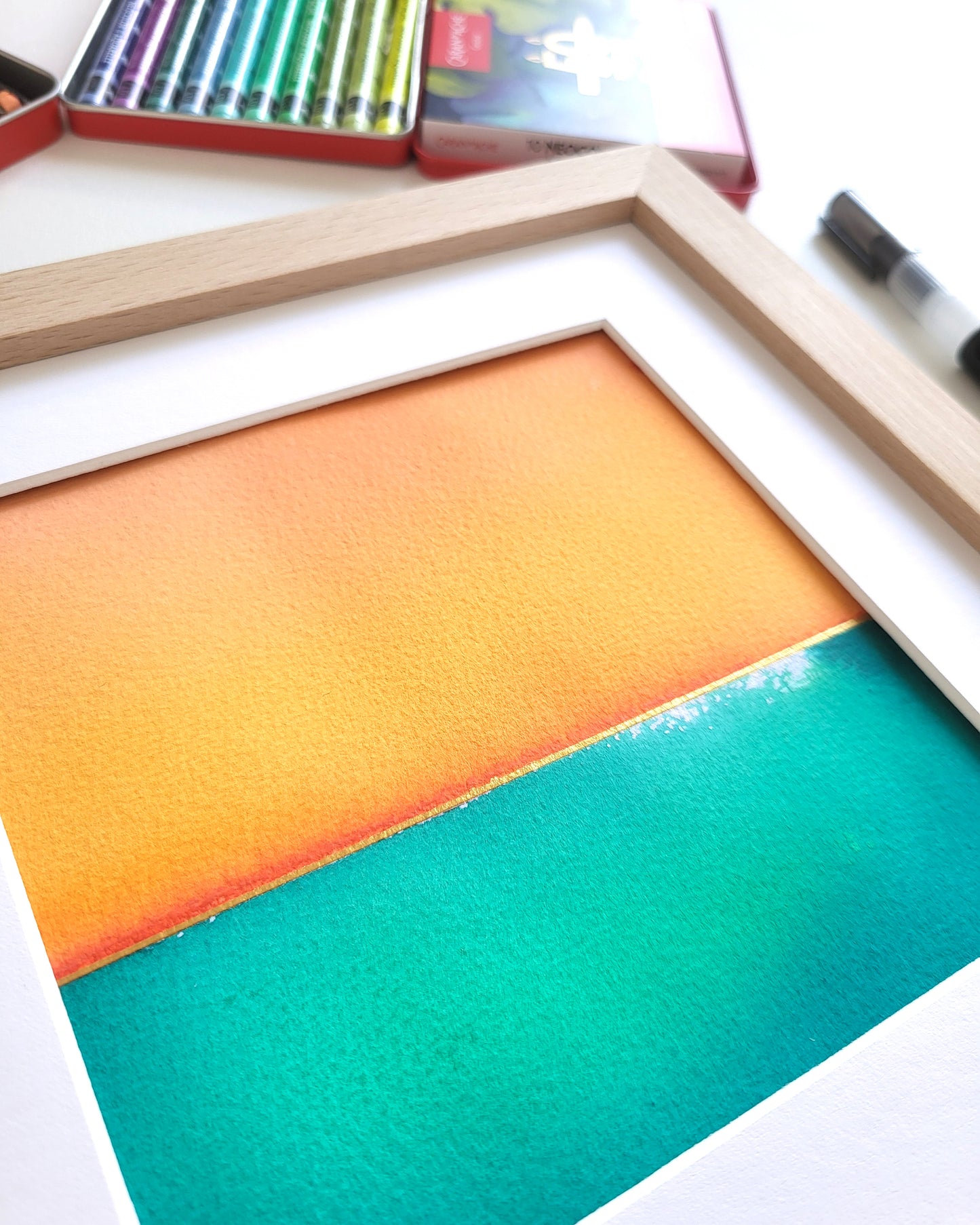 "Golden Horizon LXIX" - 20 x 20 cm