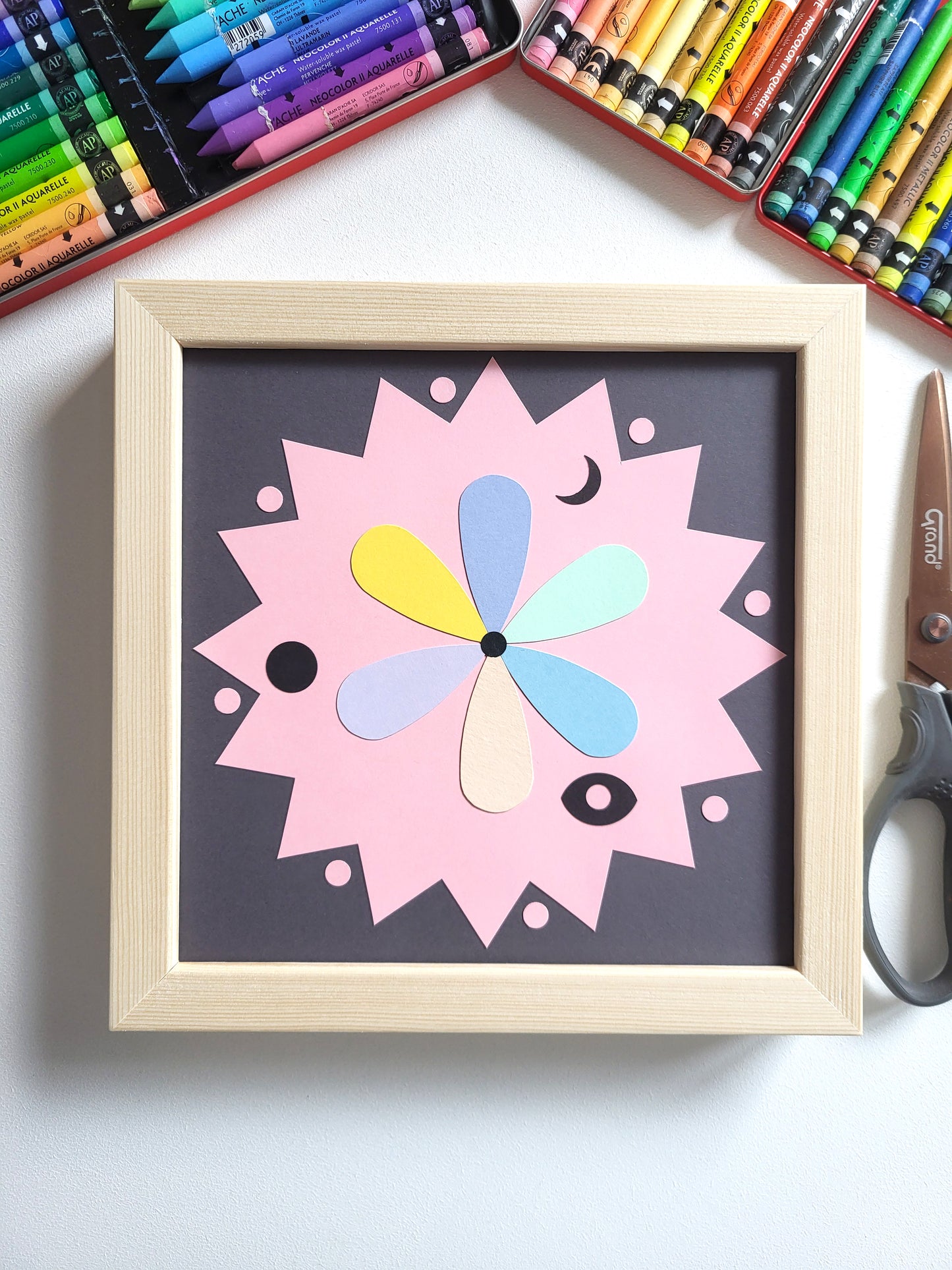 "Rainbow Daisy" - 20 x 20 cm