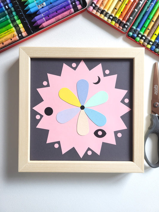 "Rainbow Daisy" - 20 x 20 cm