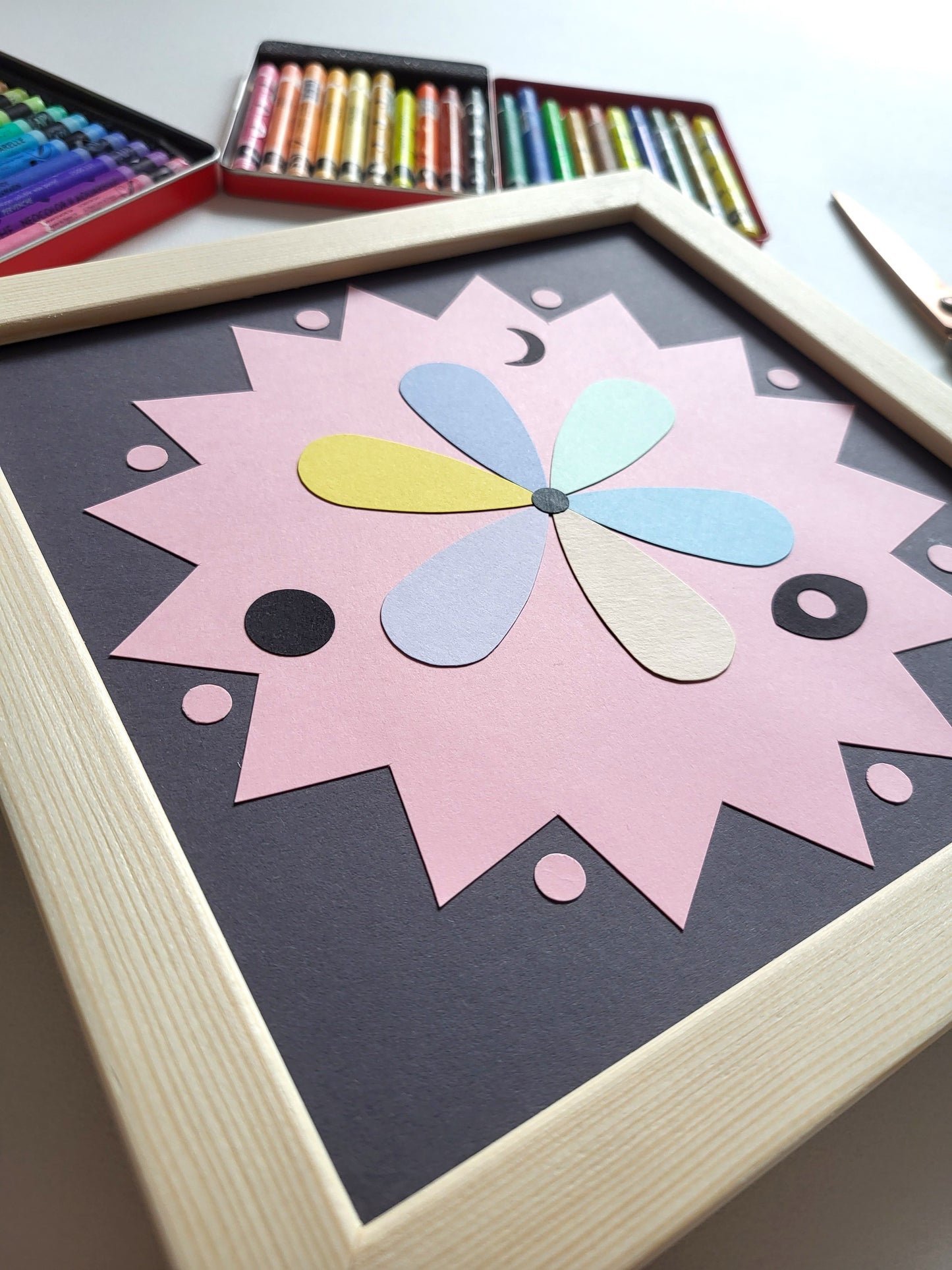 "Rainbow Daisy" - 20 x 20 cm