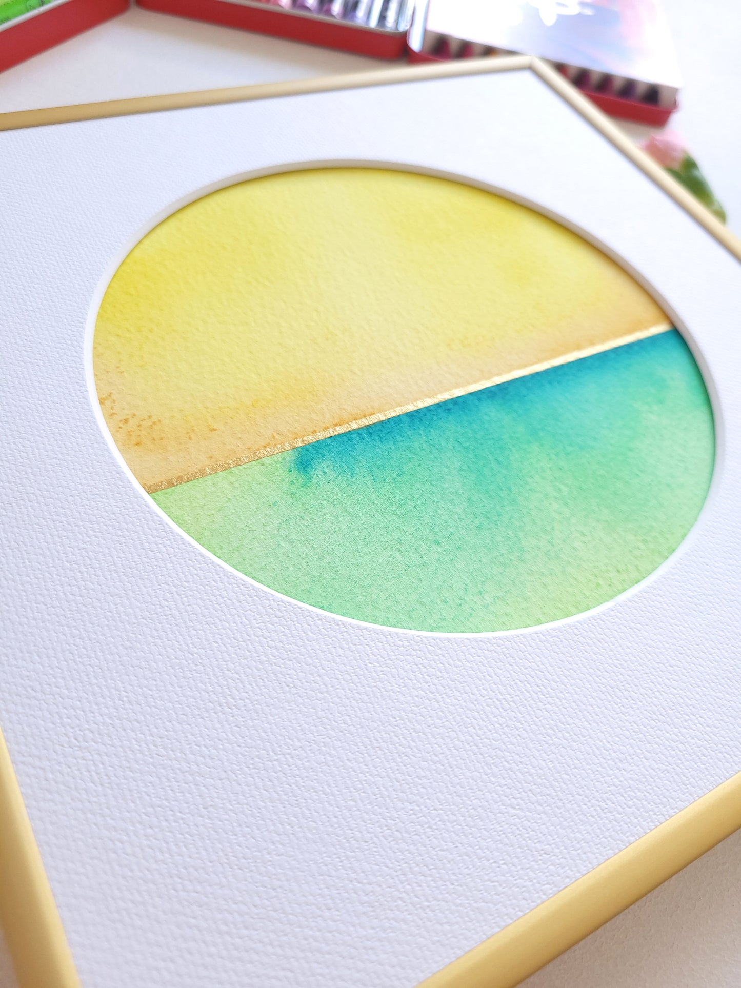 "Golden Horizon XIV" - 20 x 20 cm