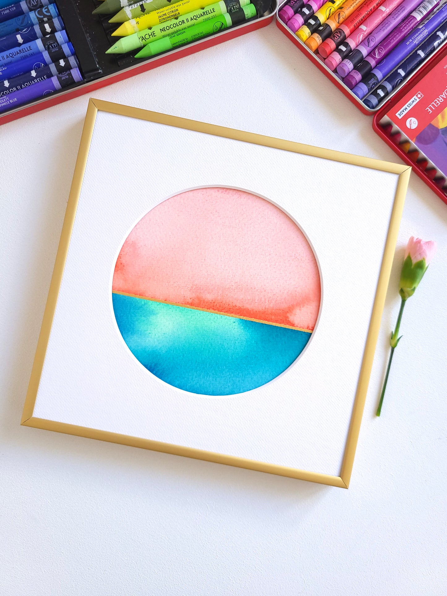 "Golden Horizon XV" - 20 x 20 cm