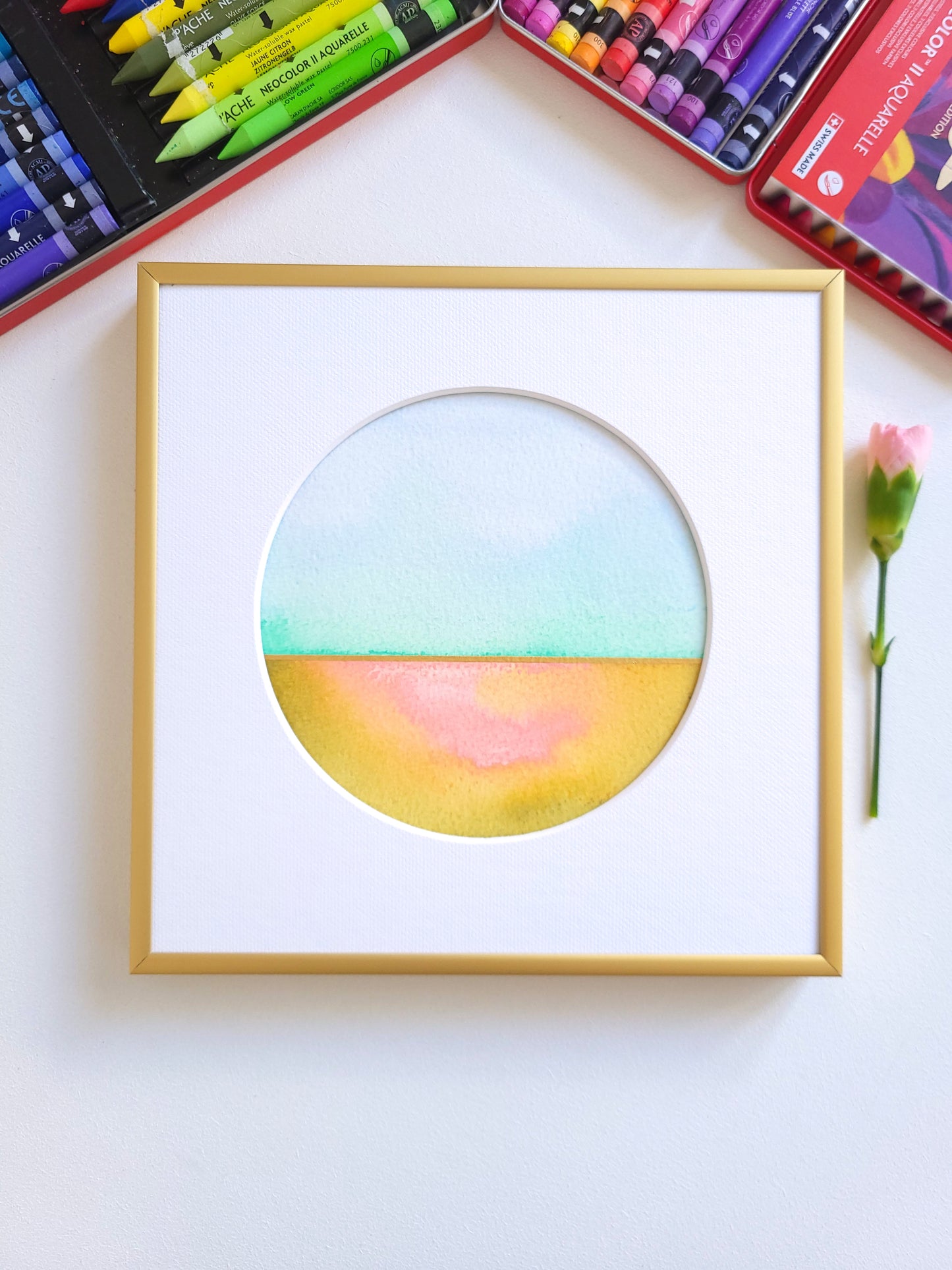 "Golden Horizon XVII" - 20 x 20 cm