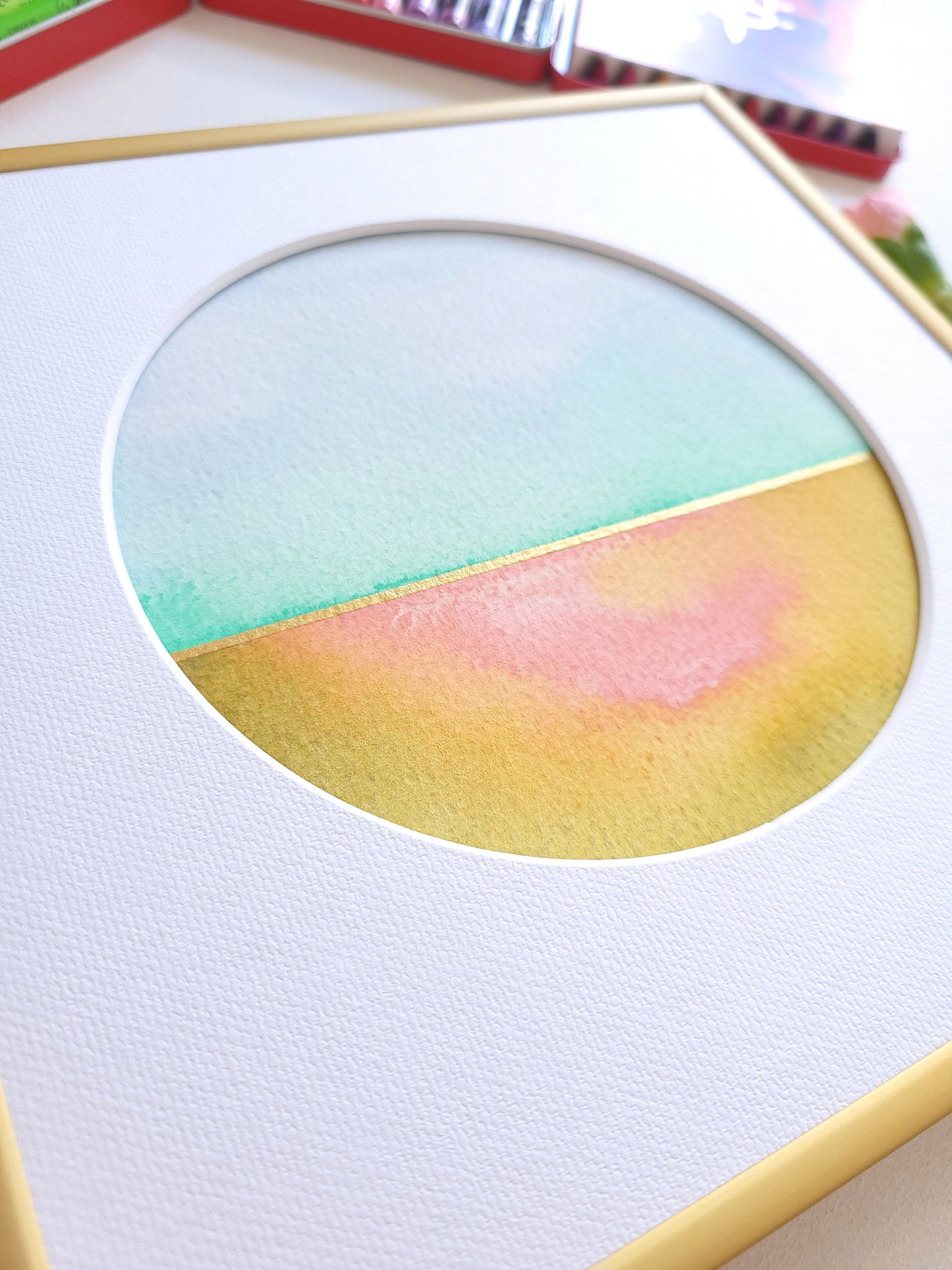 "Golden Horizon XVII" - 20 x 20 cm