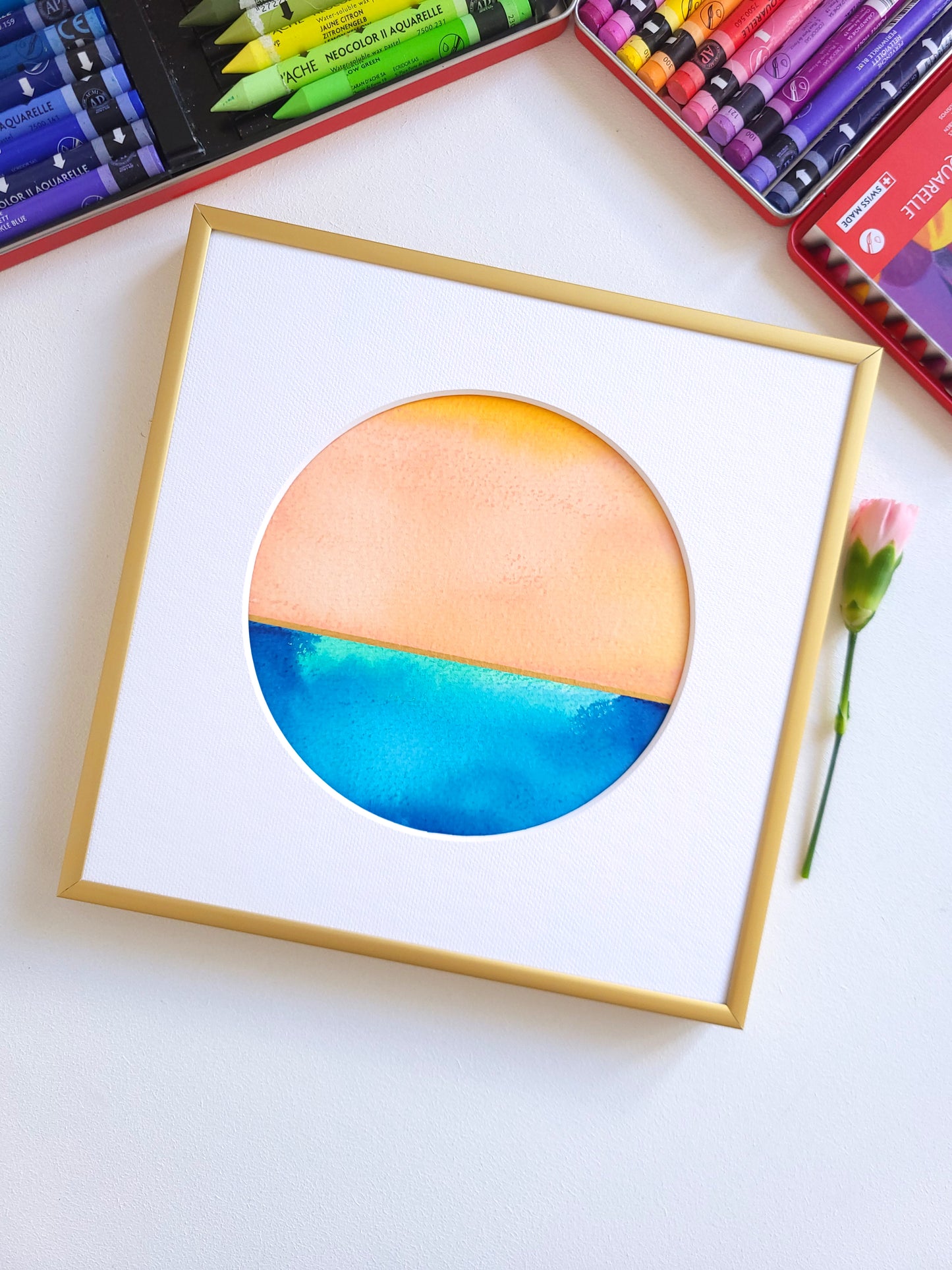 "Golden Horizon XIX" - 20 x 20 cm