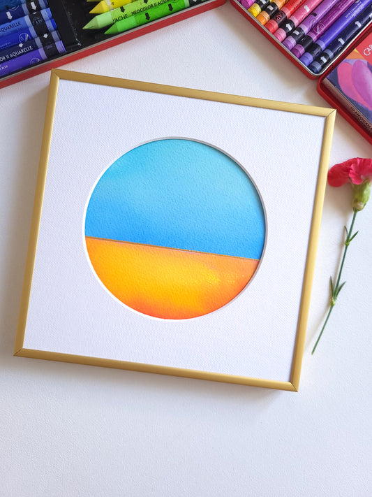 "Golden Horizon" ( 15/2026 ) - 20 x 20 cm