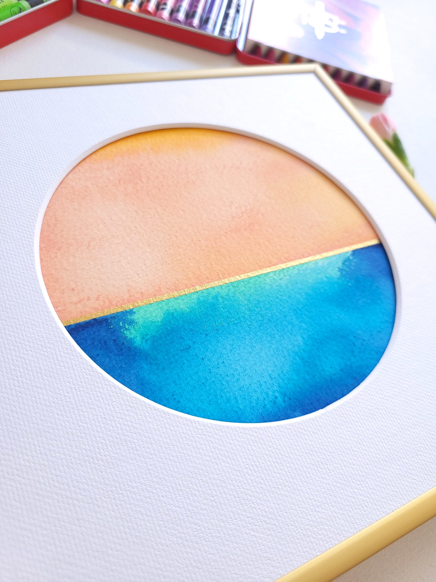 "Golden Horizon XIX" - 20 x 20 cm