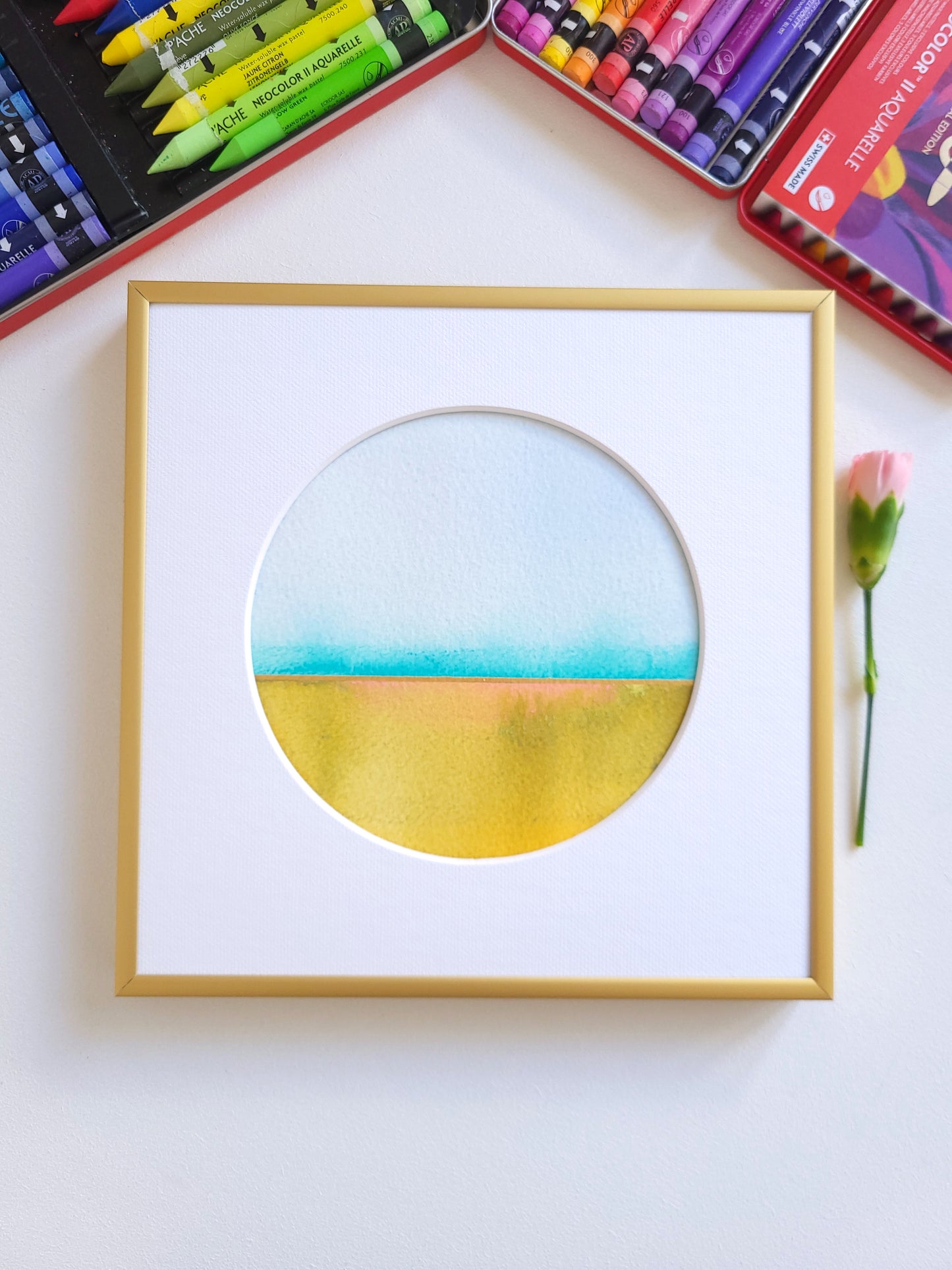 "Golden Horizon XXXII" - 20 x 20 cm