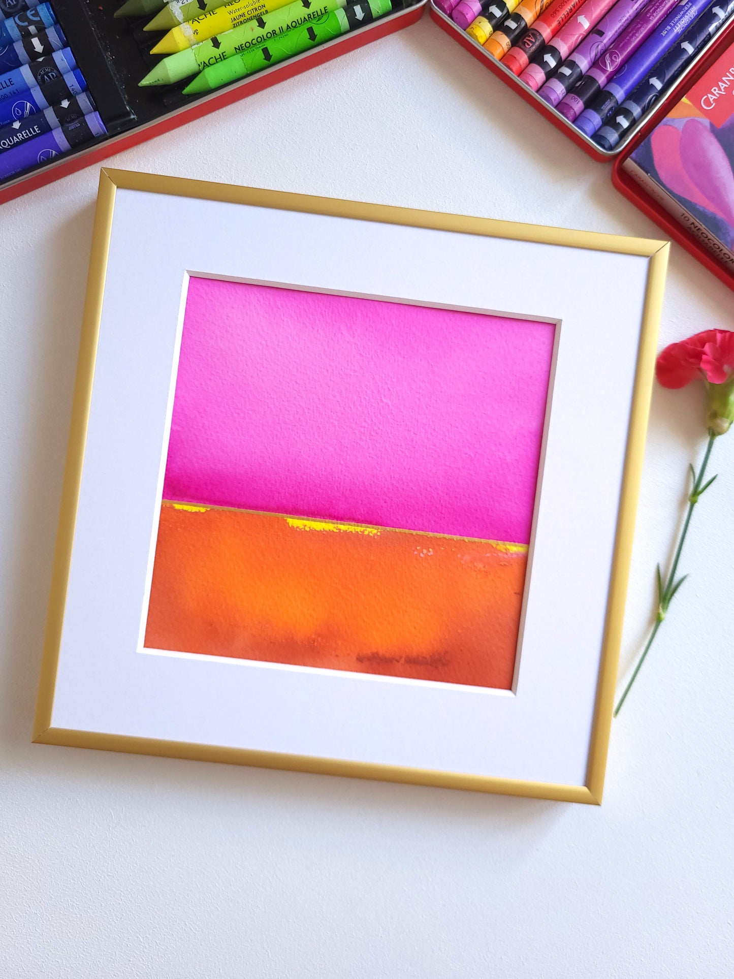 "Golden Horizon" ( 16/2026 ) - 20 x 20 cm
