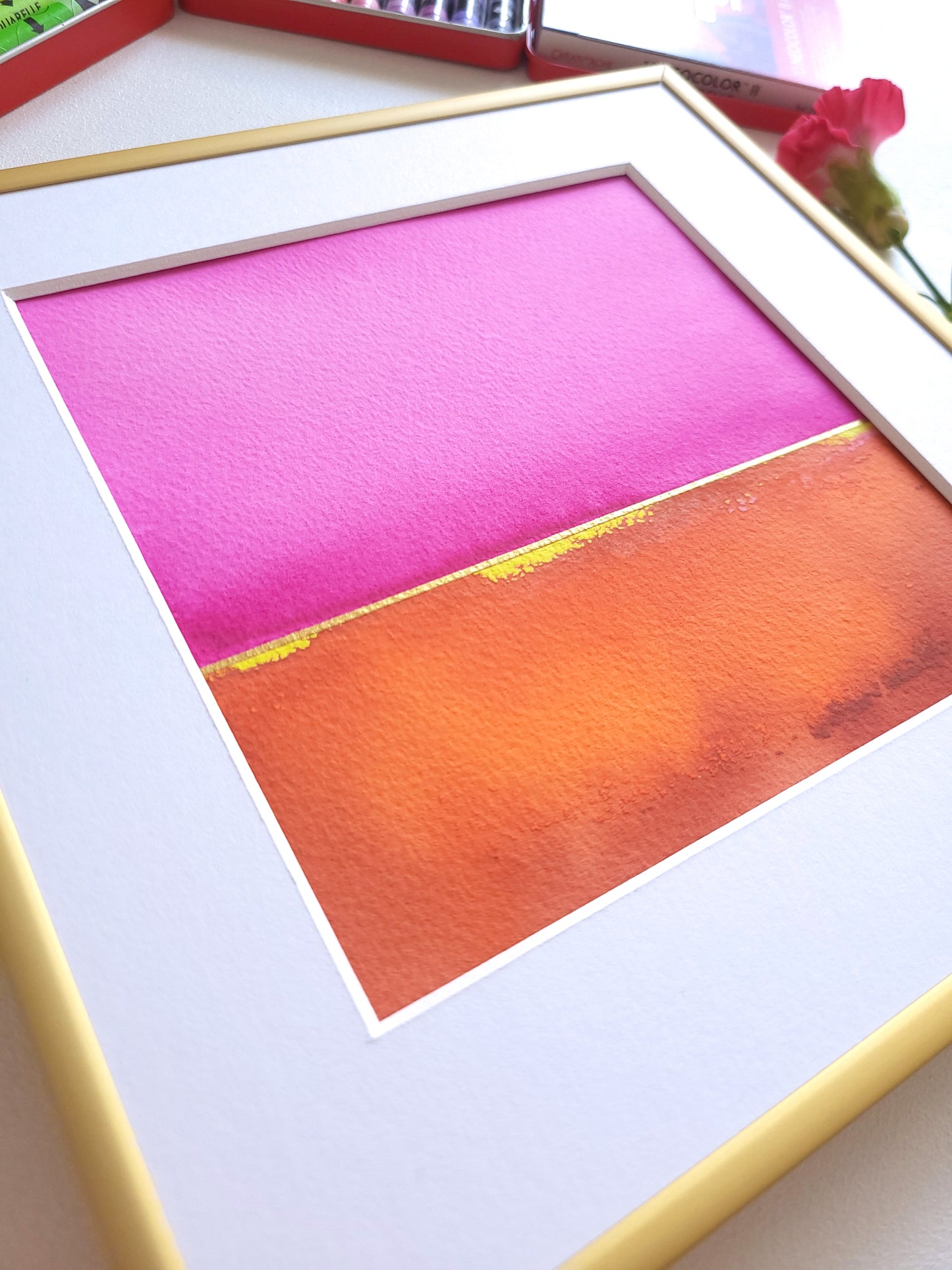 "Golden Horizon" ( 16/2026 ) - 20 x 20 cm