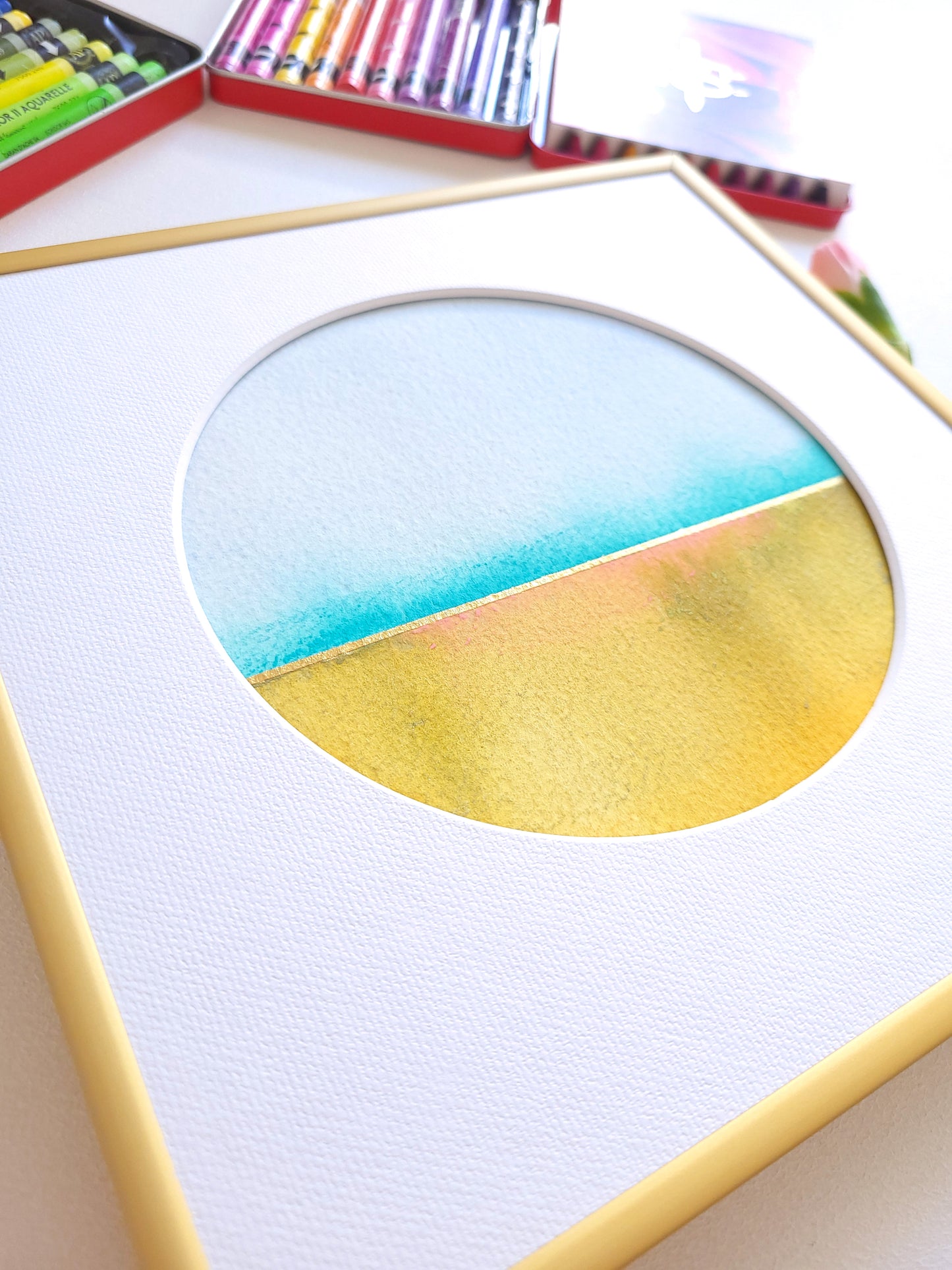 "Golden Horizon XXXII" - 20 x 20 cm