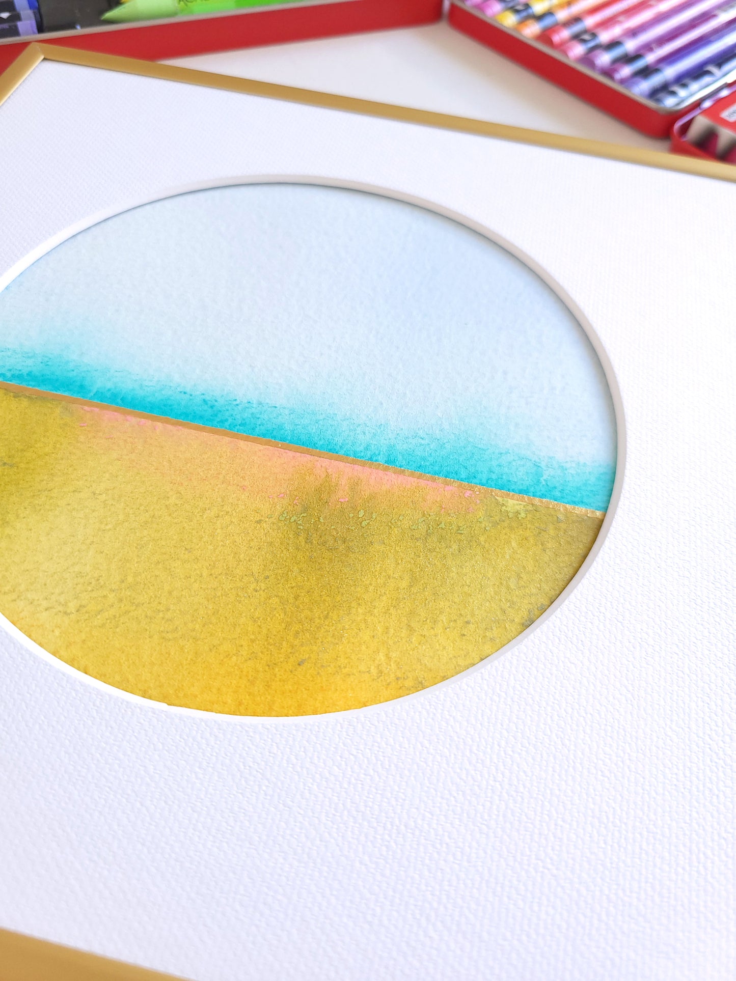 "Golden Horizon XXXII" - 20 x 20 cm