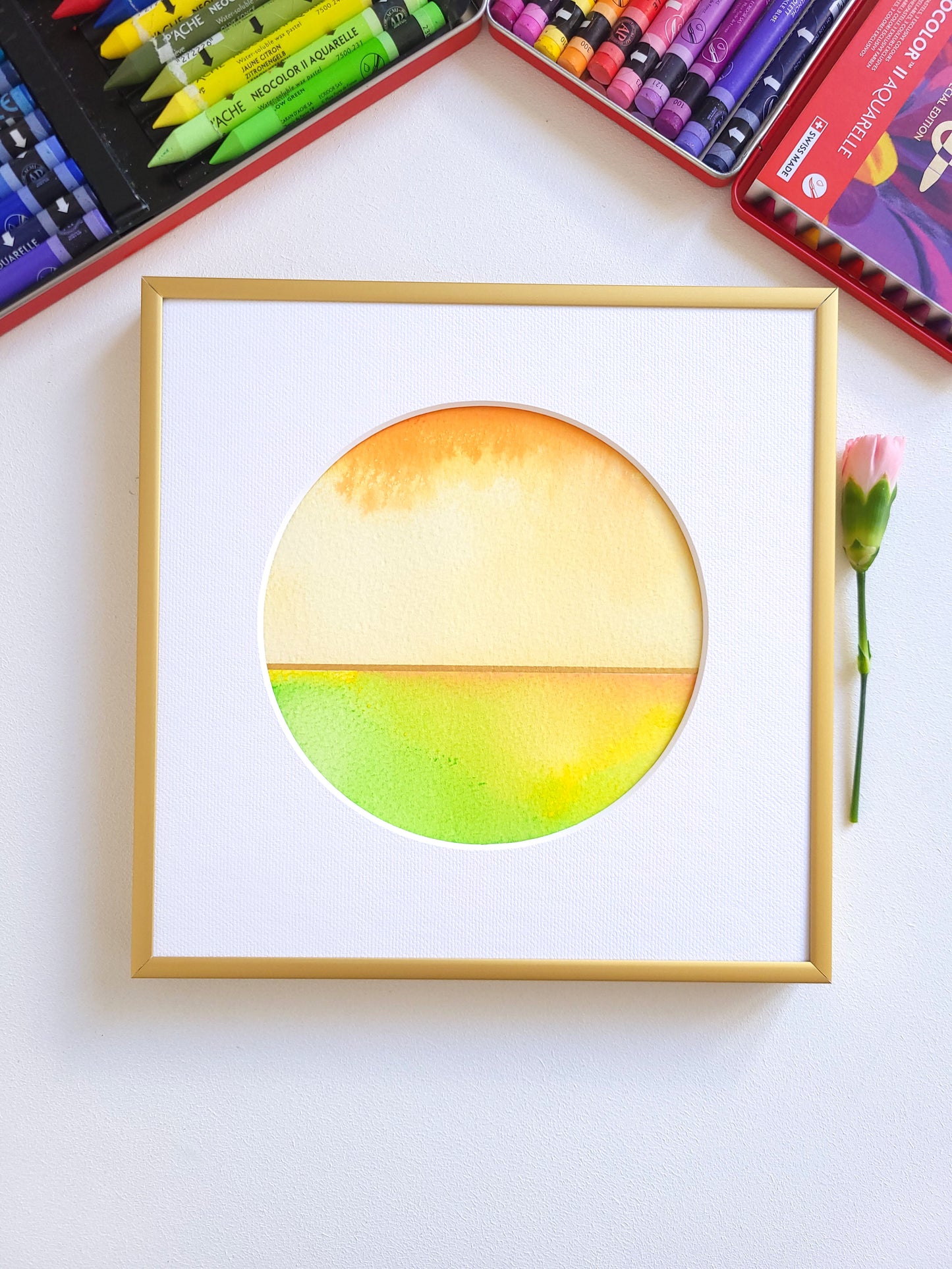 "Golden Horizon XX" - 20 x 20 cm