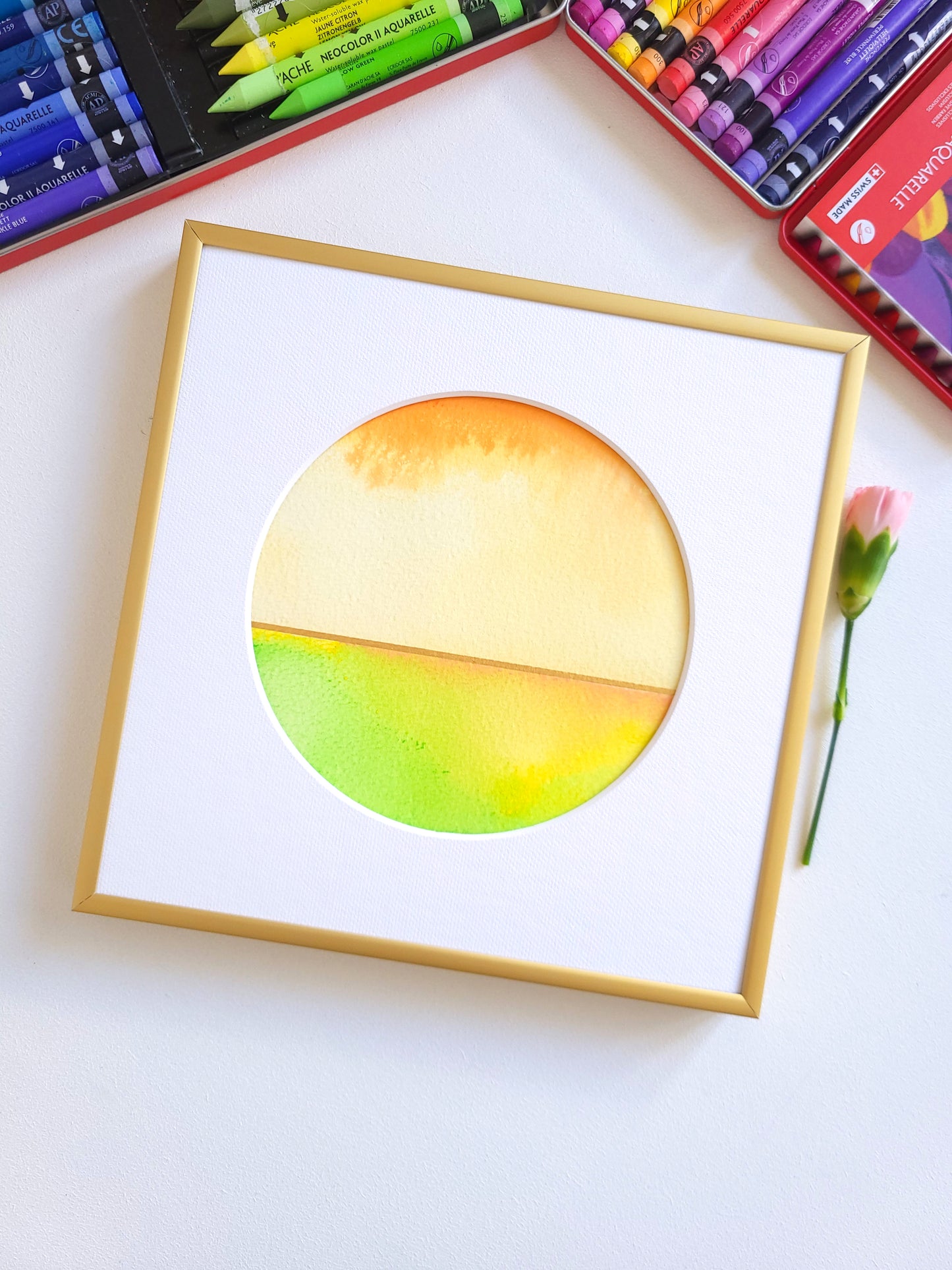 "Golden Horizon XX" - 20 x 20 cm