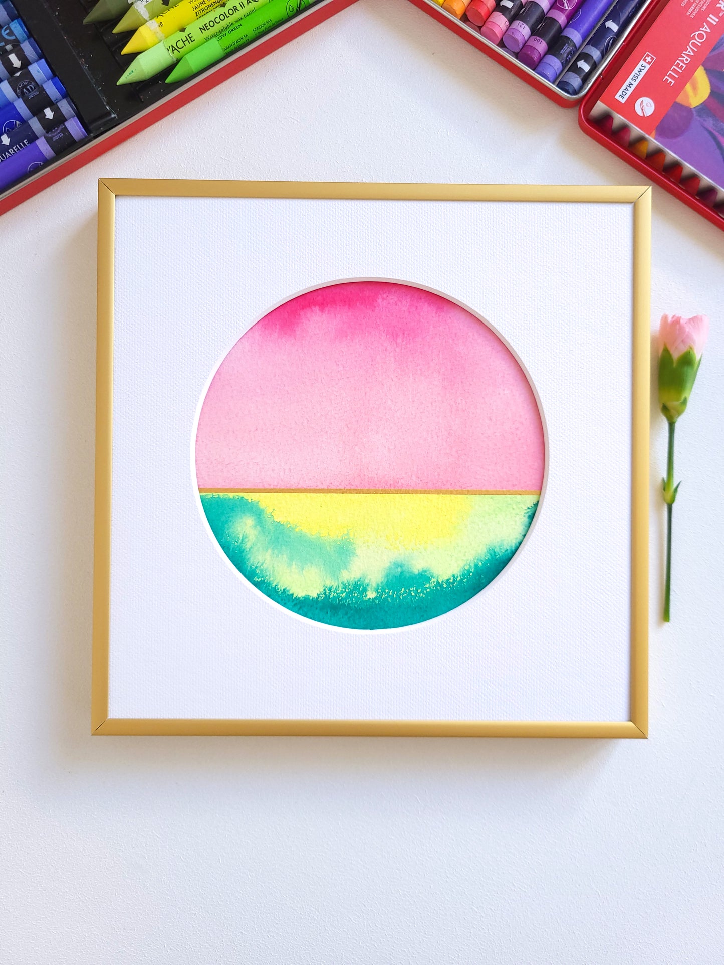 "Golden Horizon XXI" - 20 x 20 cm