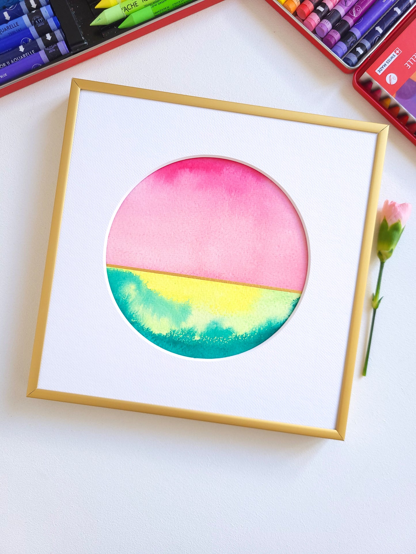 "Golden Horizon XXI" - 20 x 20 cm