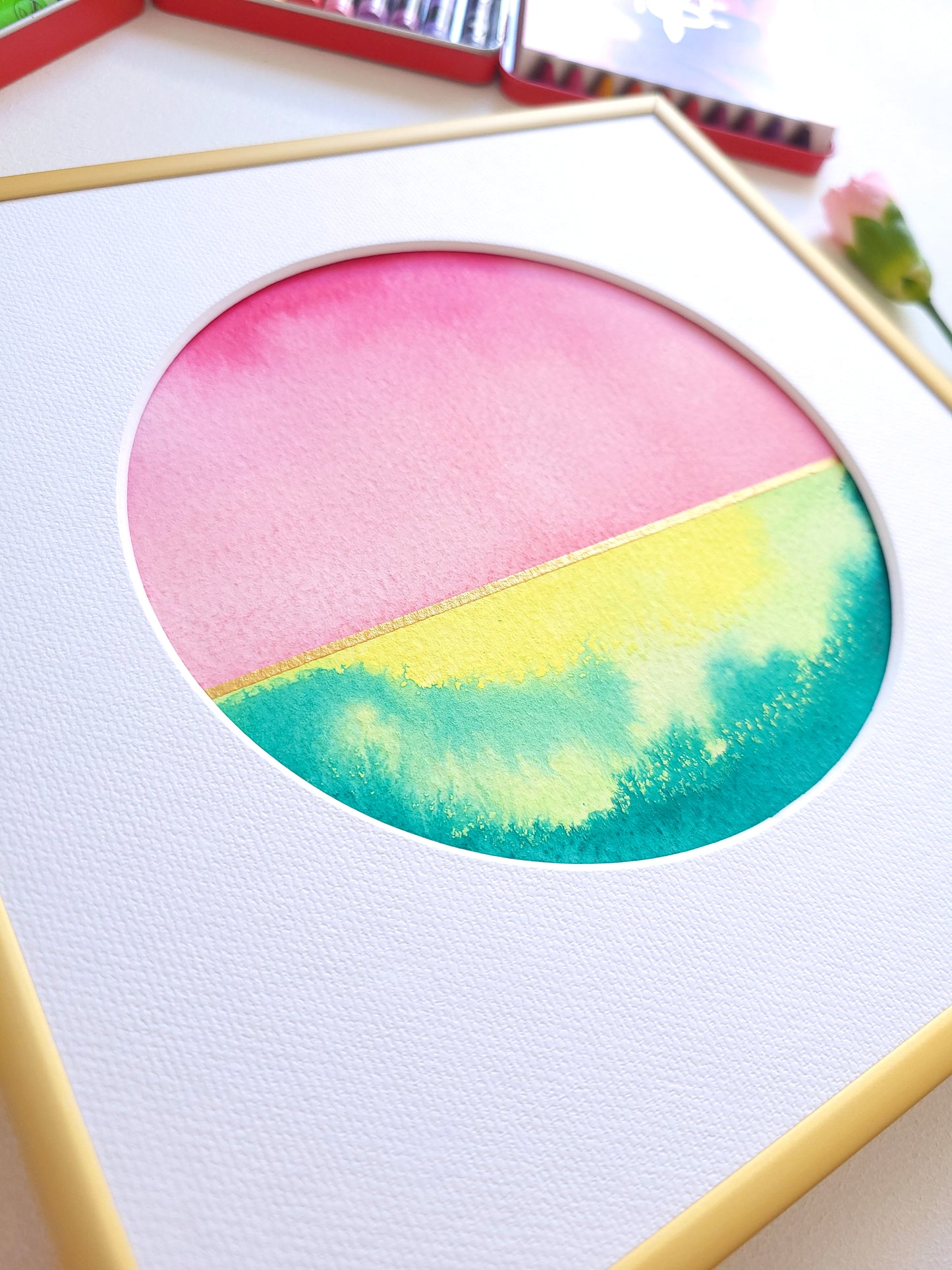 "Golden Horizon XXI" - 20 x 20 cm