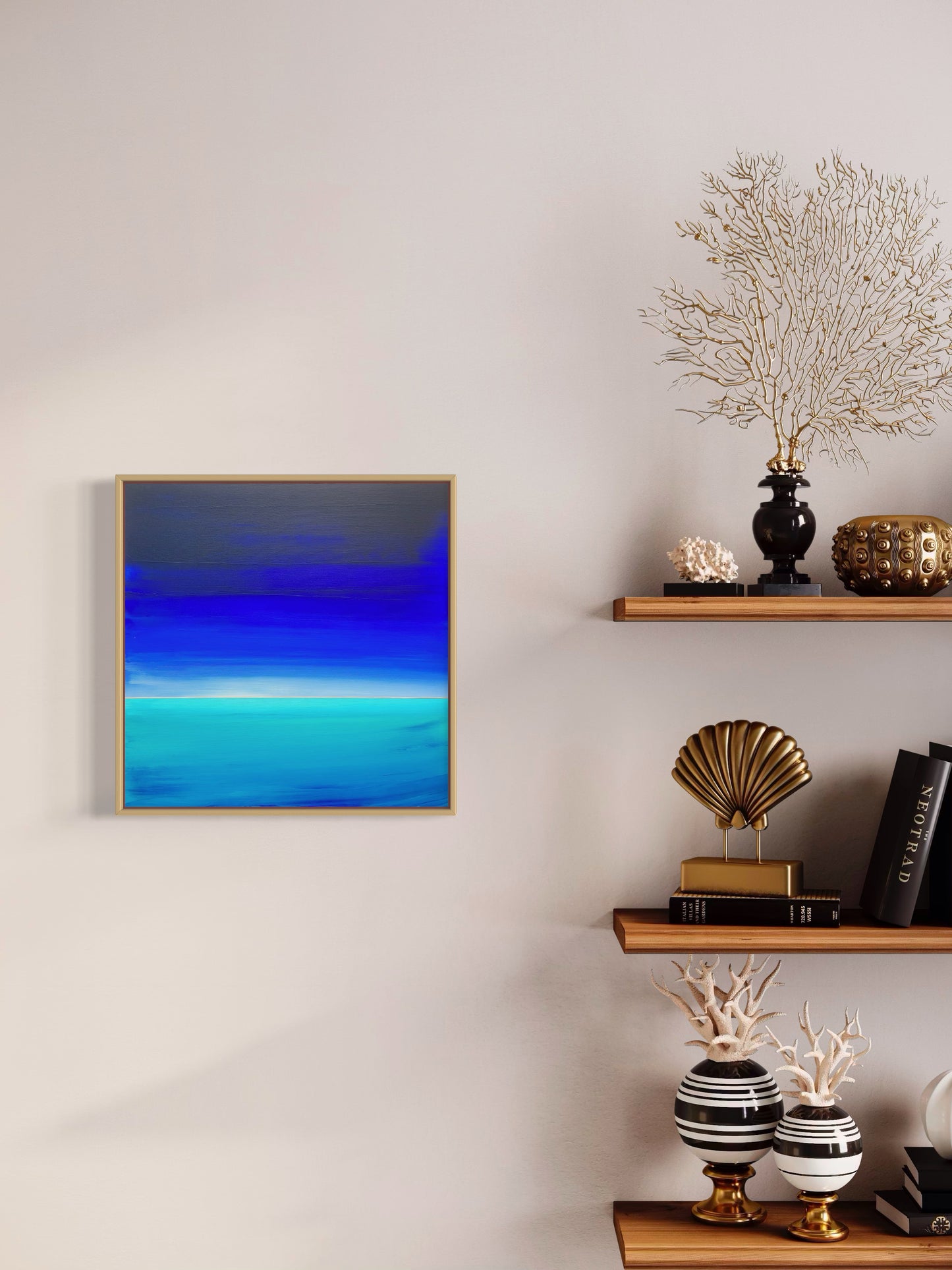 "Blue Horizon" - 40 x 40 cm