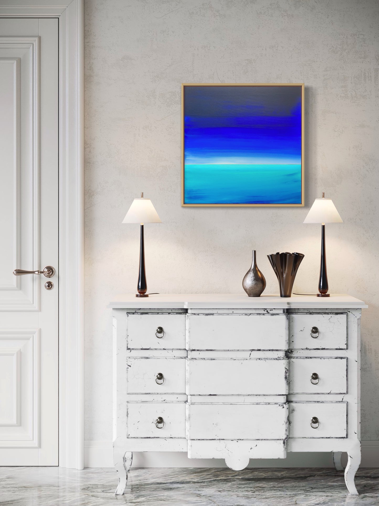 "Blue Horizon" - 40 x 40 cm