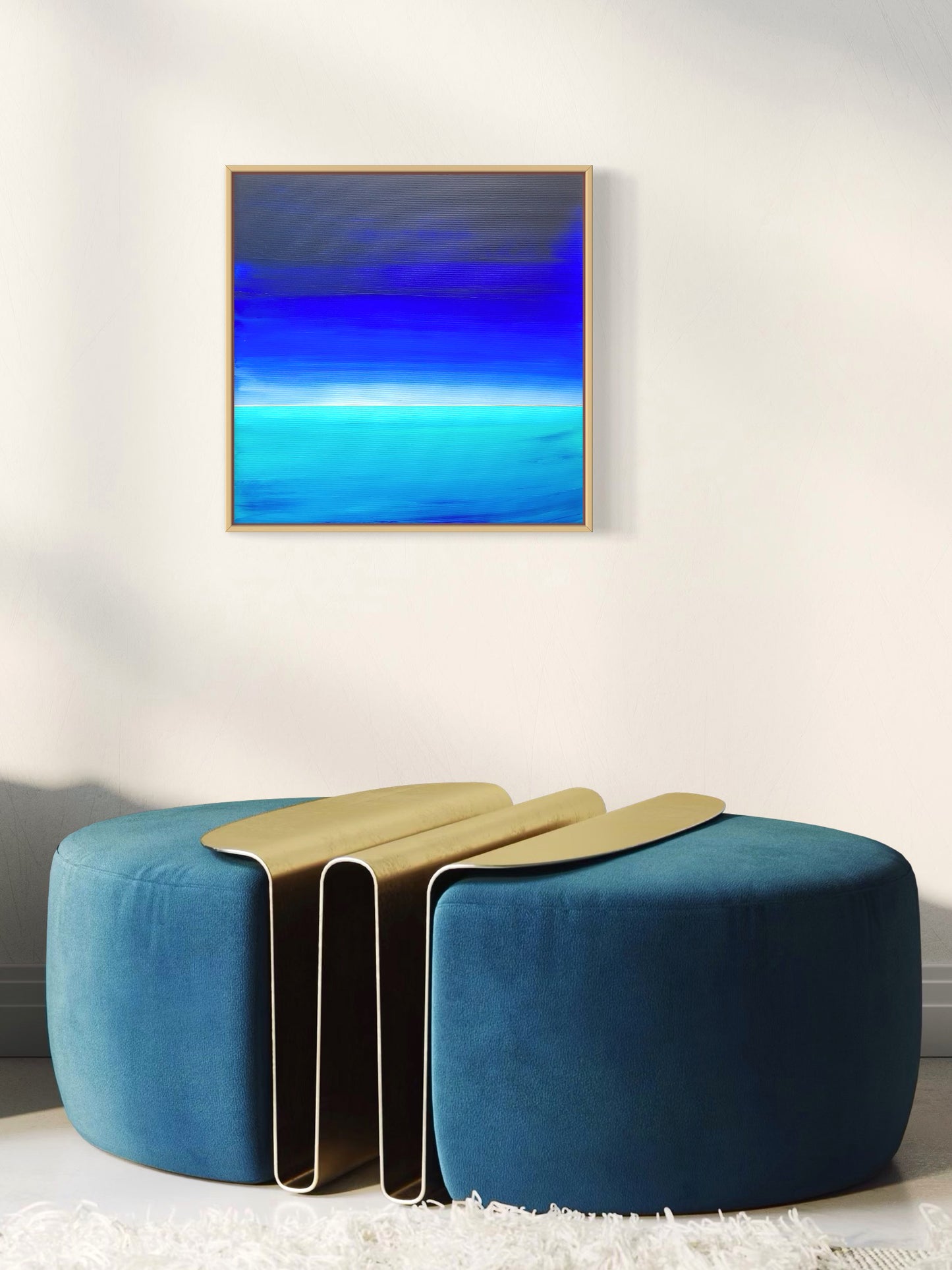 "Blue Horizon" - 40 x 40 cm