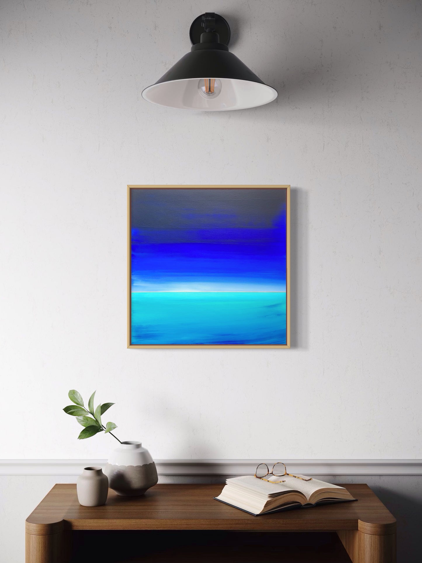 "Blue Horizon" - 40 x 40 cm