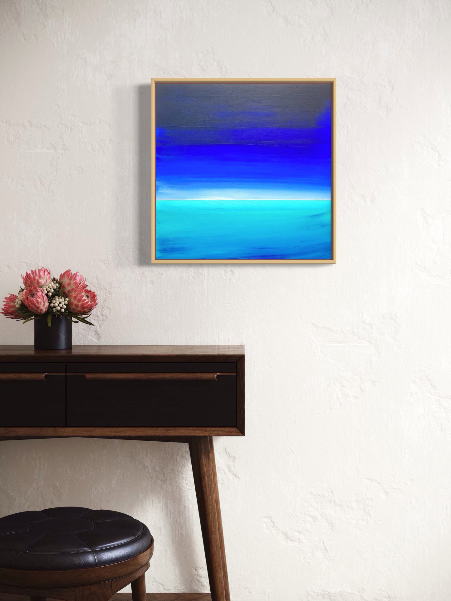 "Blue Horizon" - 40 x 40 cm