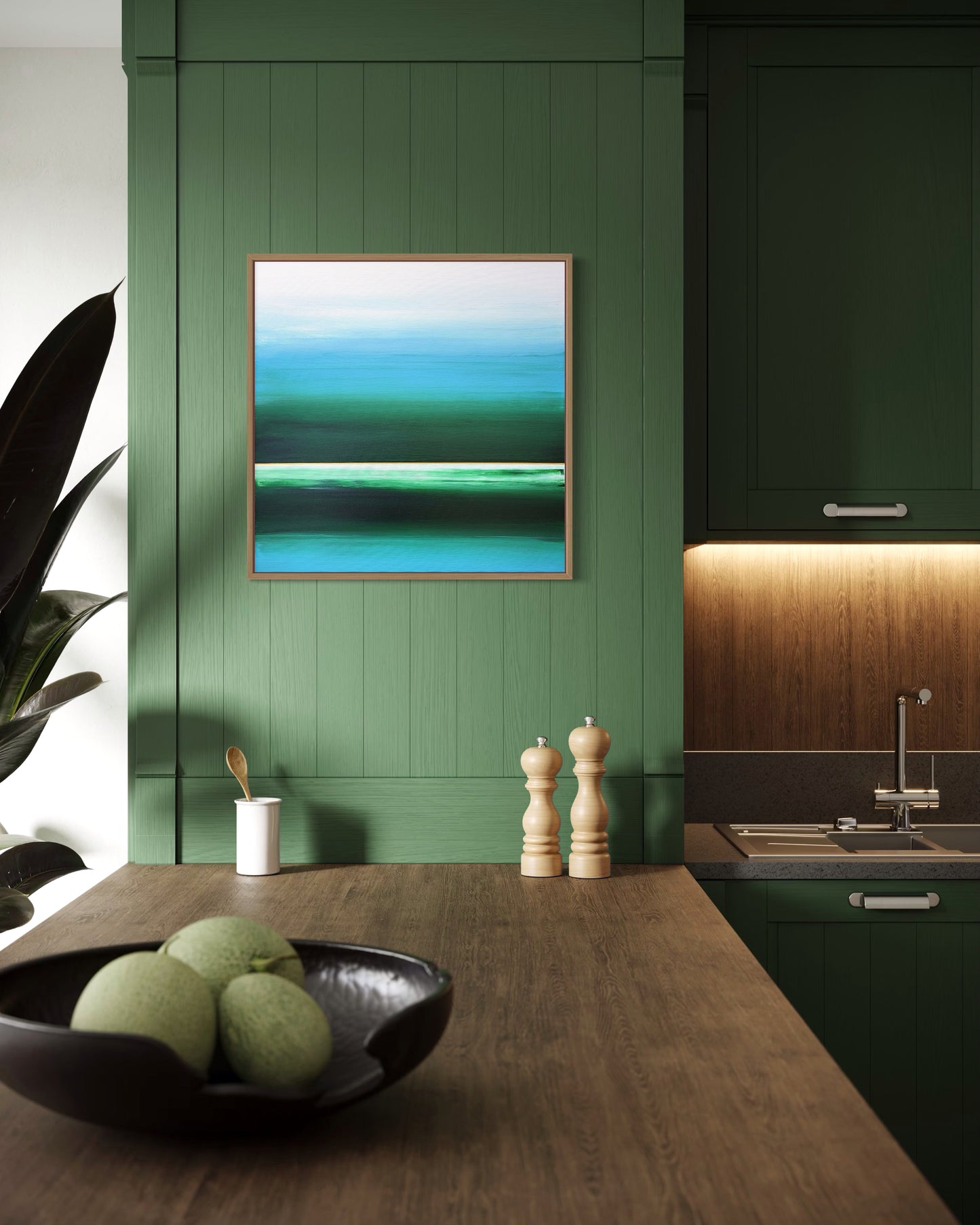 "Foggy Fields" - 40 x 40 cm