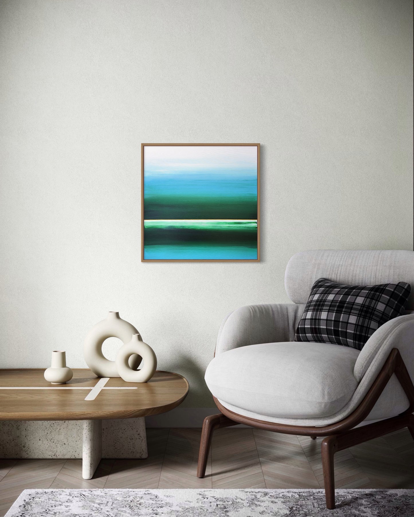 "Foggy Fields" - 40 x 40 cm