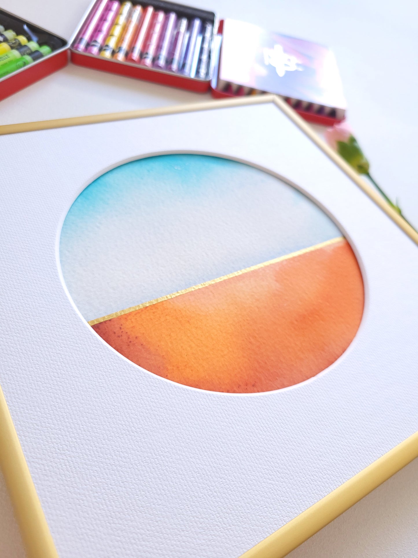 "Golden Horizon XXIII" - 20 x 20 cm