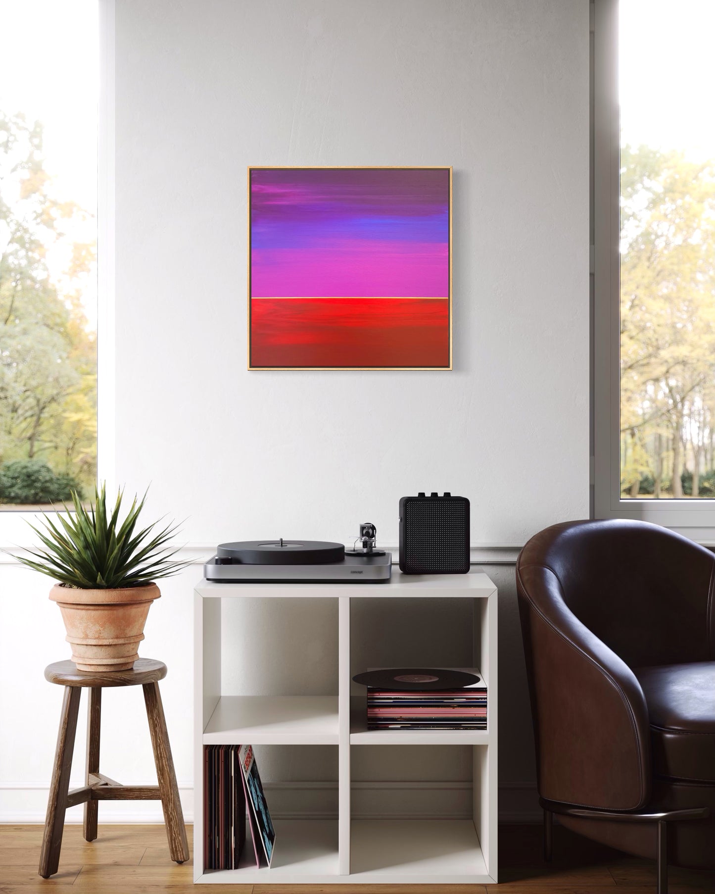 "Pink Dusk" - 40 x 40 cm