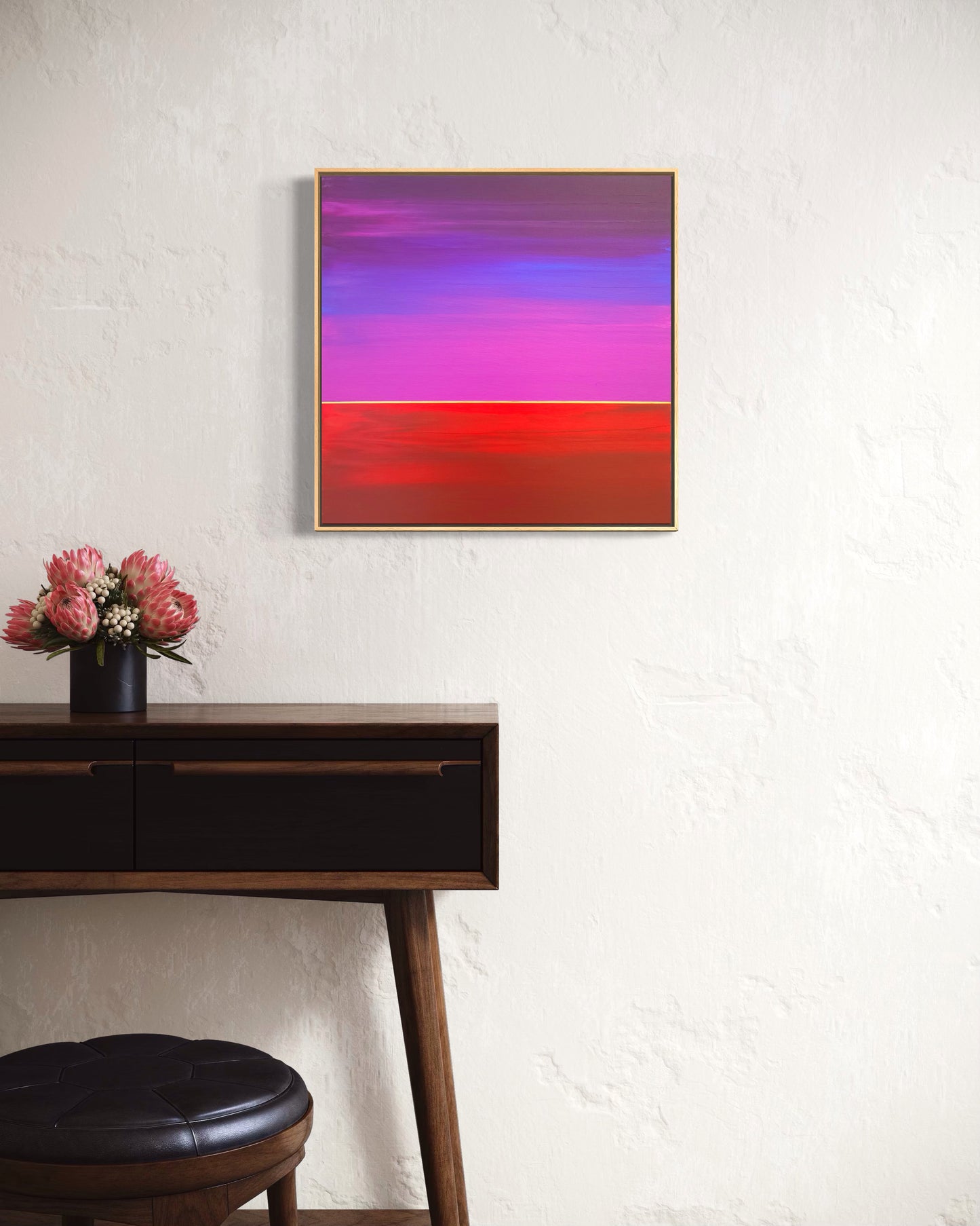 "Pink Dusk" - 40 x 40 cm