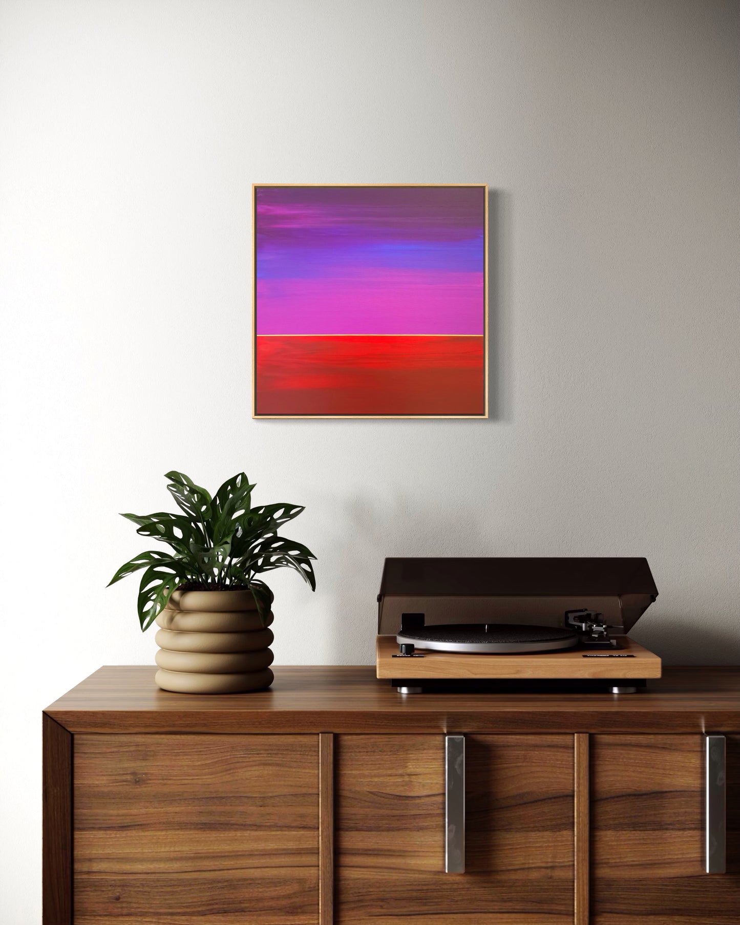 "Pink Dusk" - 40 x 40 cm