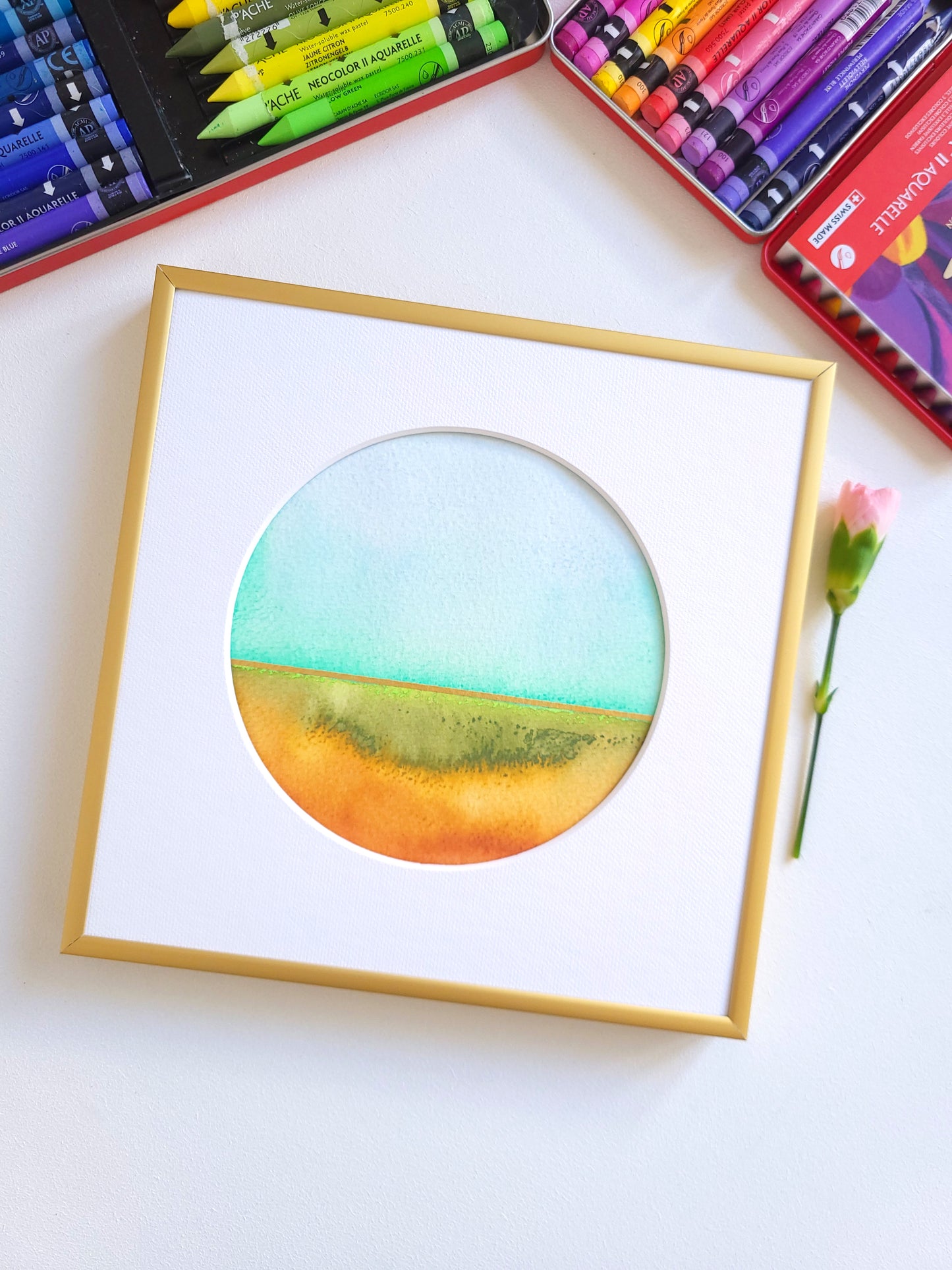 "Golden Horizon XXIV" - 20 x 20 cm