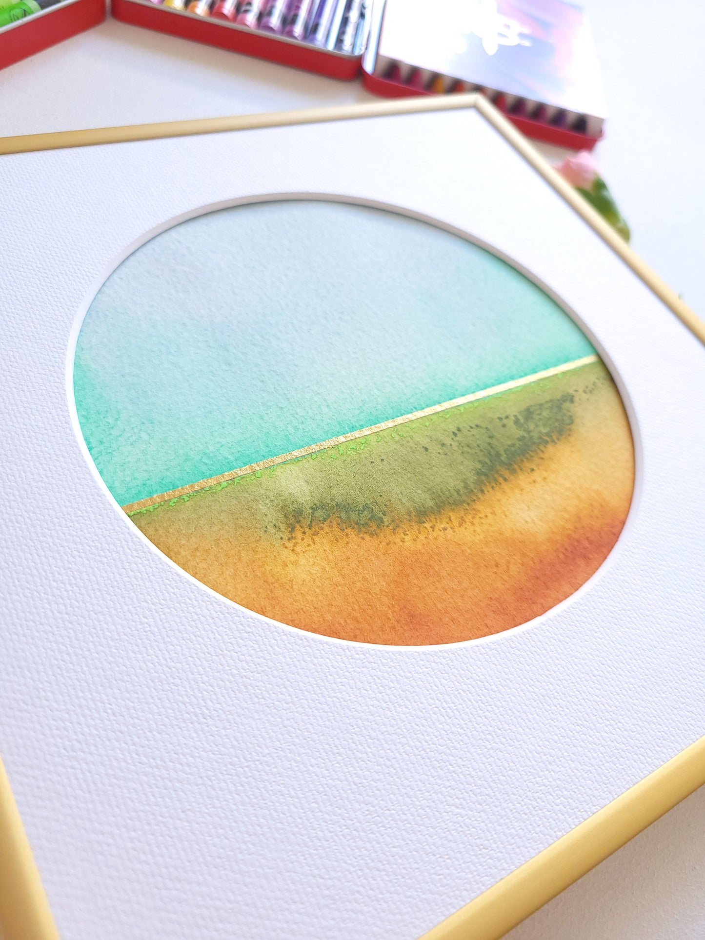 "Golden Horizon XXIV" - 20 x 20 cm