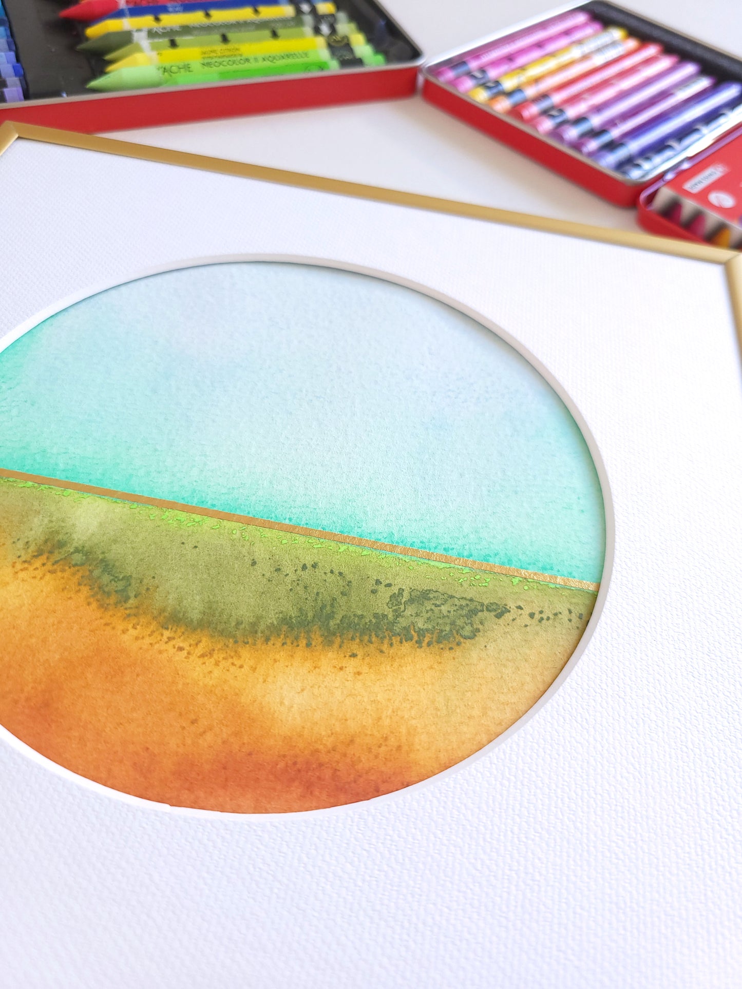 "Golden Horizon XXIV" - 20 x 20 cm