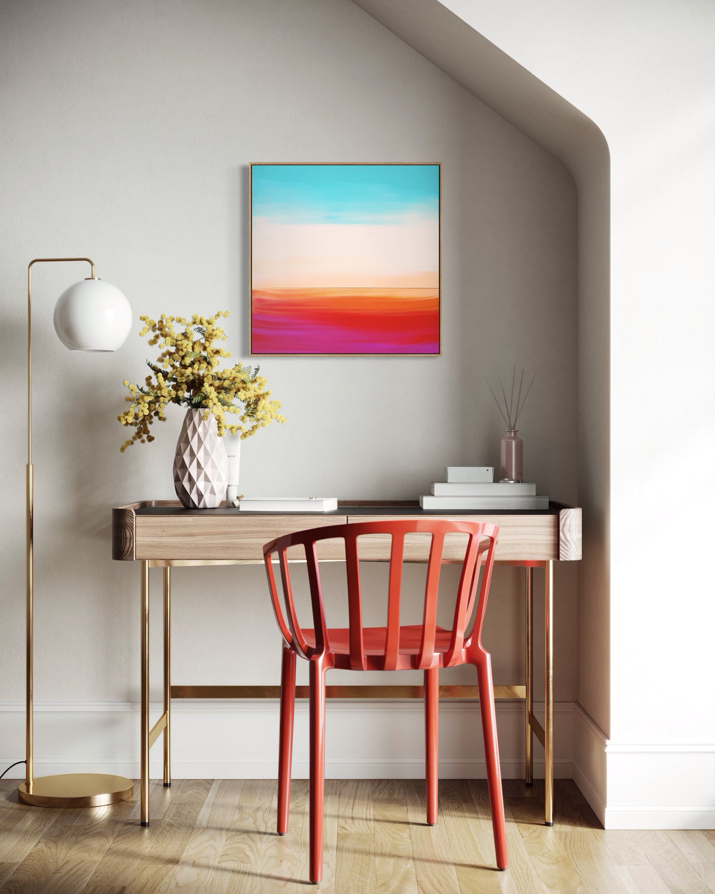 "Song of the Sun and the Wind" - 40 x 40 cm