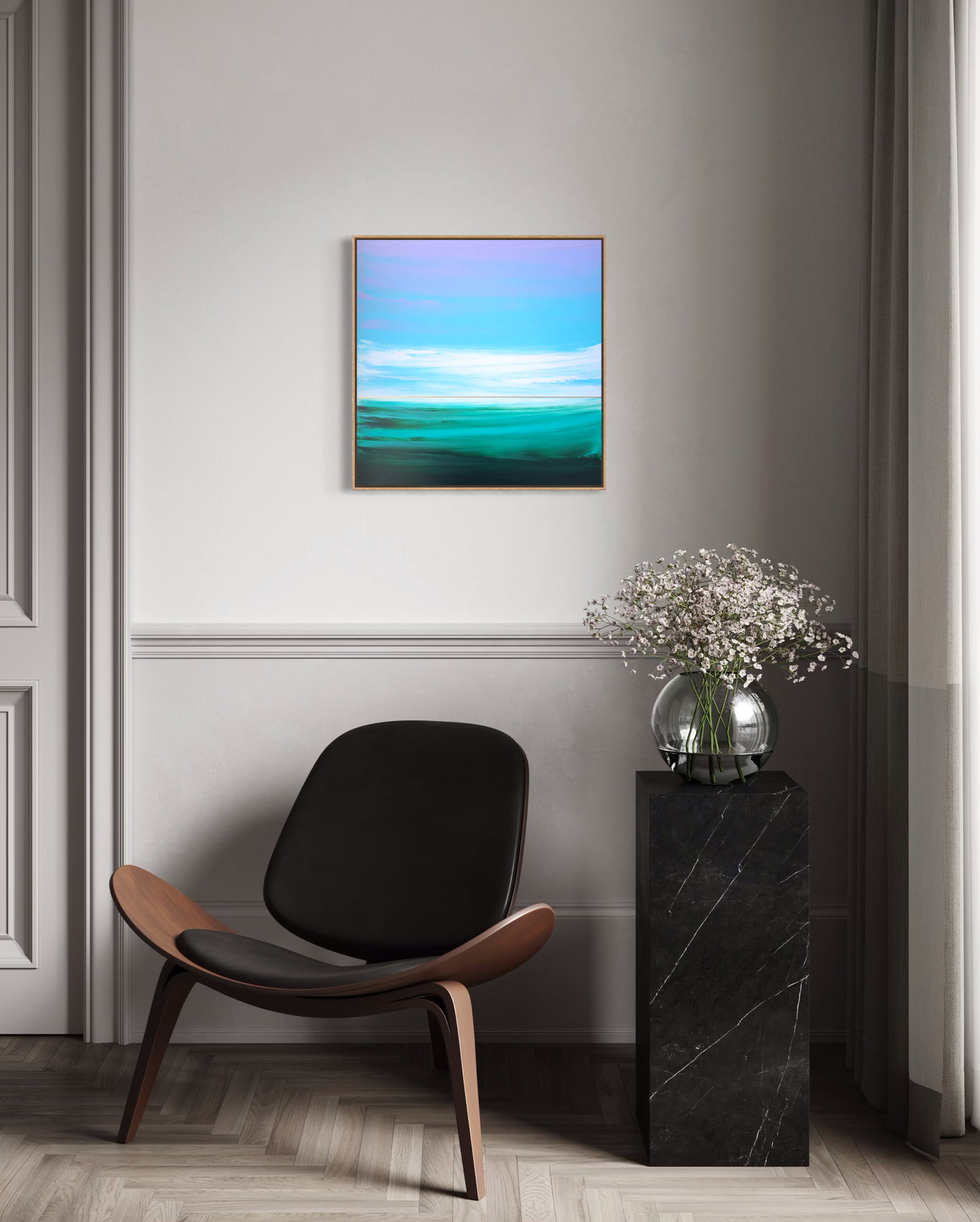 "Sea Waves Melody" - 40 x 40 cm