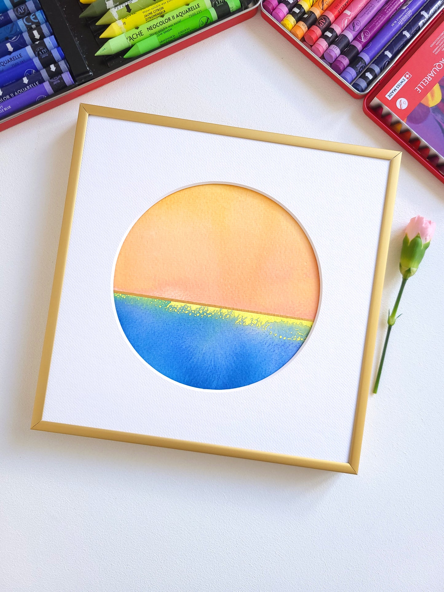 "Golden Horizon XXVIII" - 20 x 20 cm
