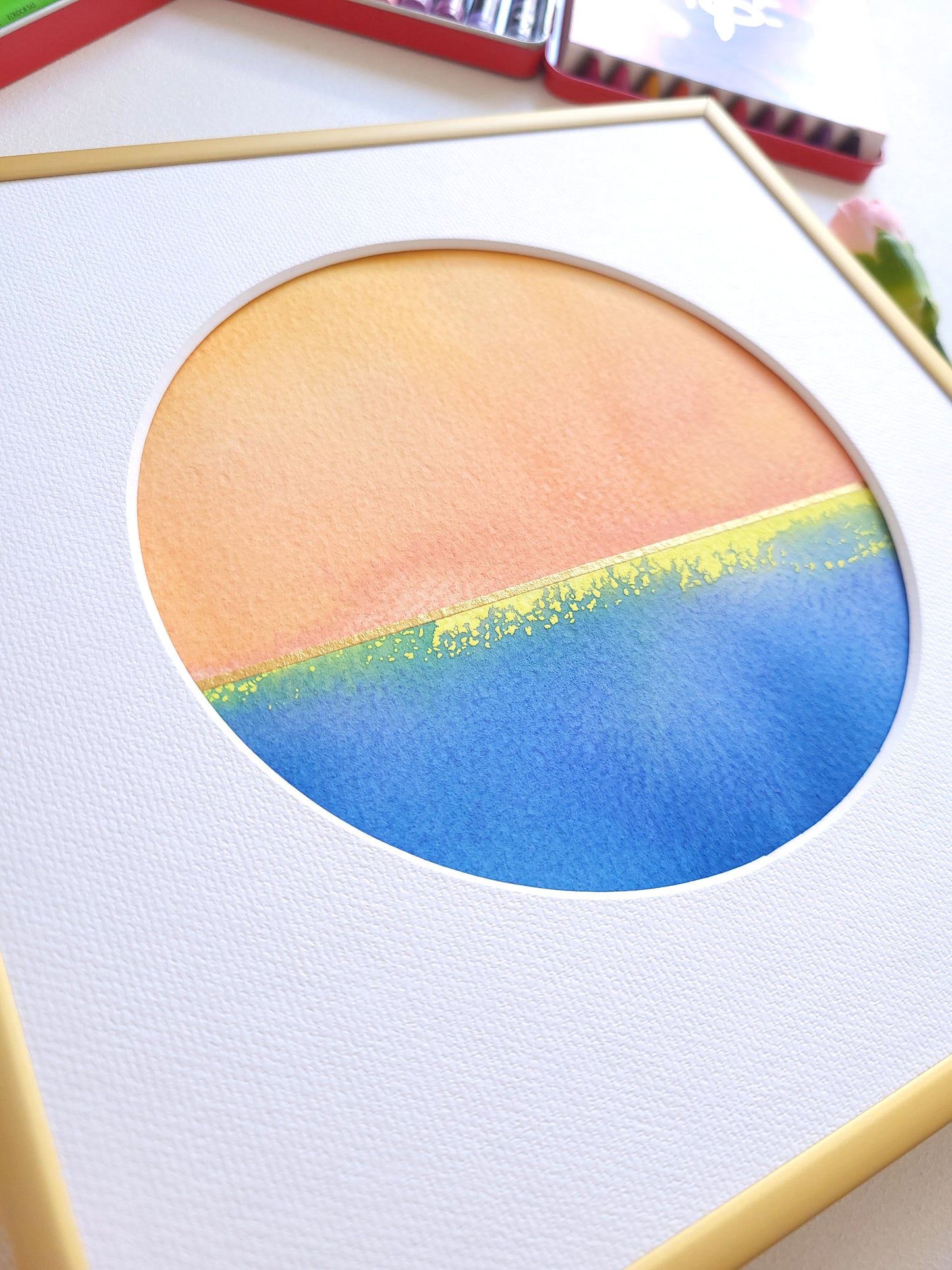 "Golden Horizon XXVIII" - 20 x 20 cm