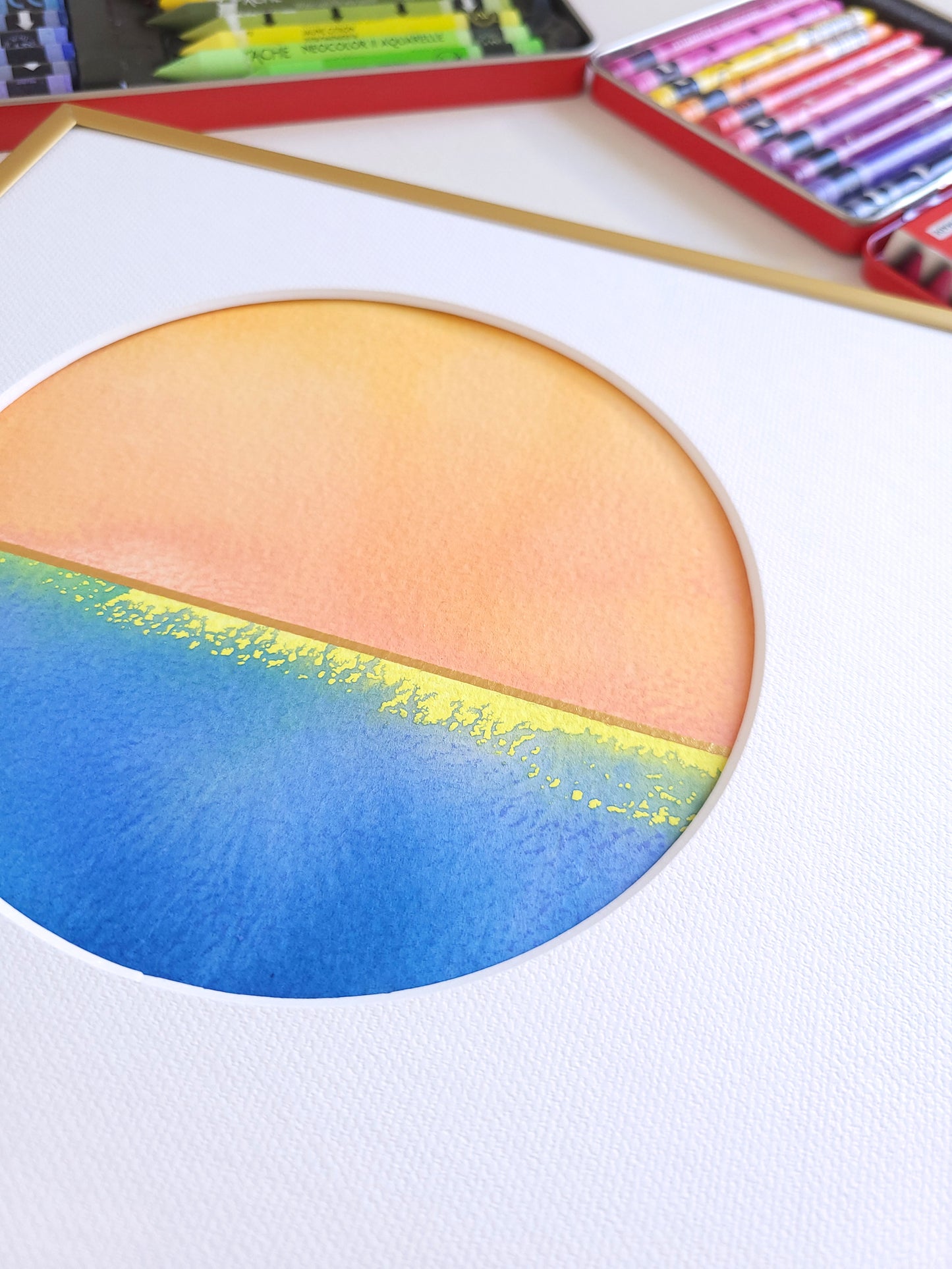 "Golden Horizon XXVIII" - 20 x 20 cm