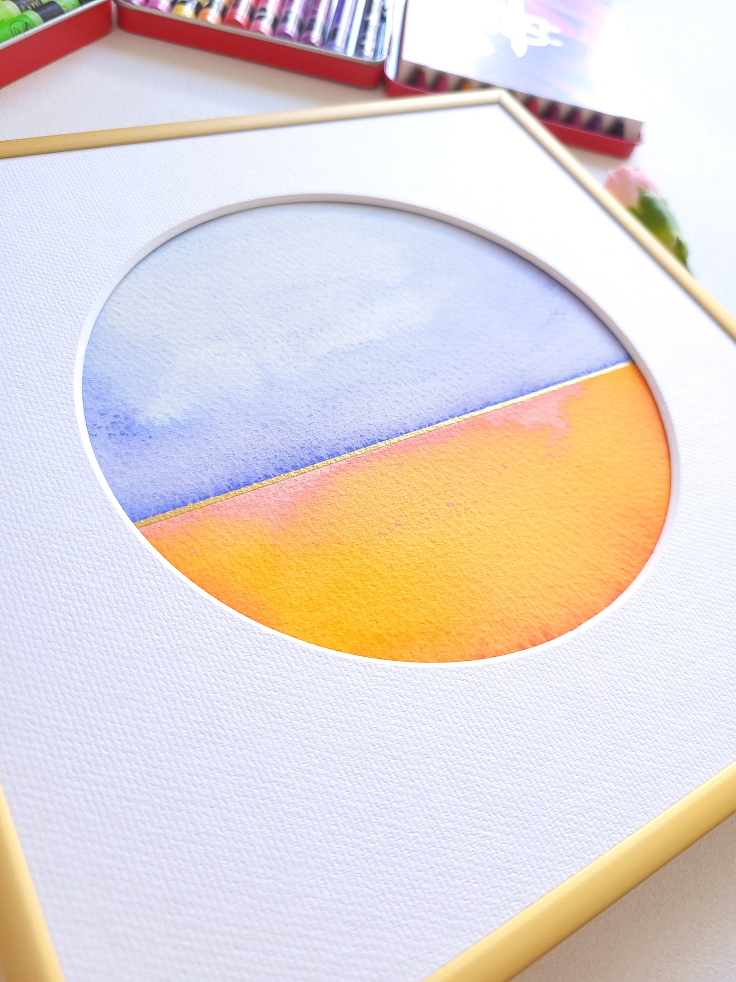 "Golden Horizon XXXIII" - 20 x 20 cm