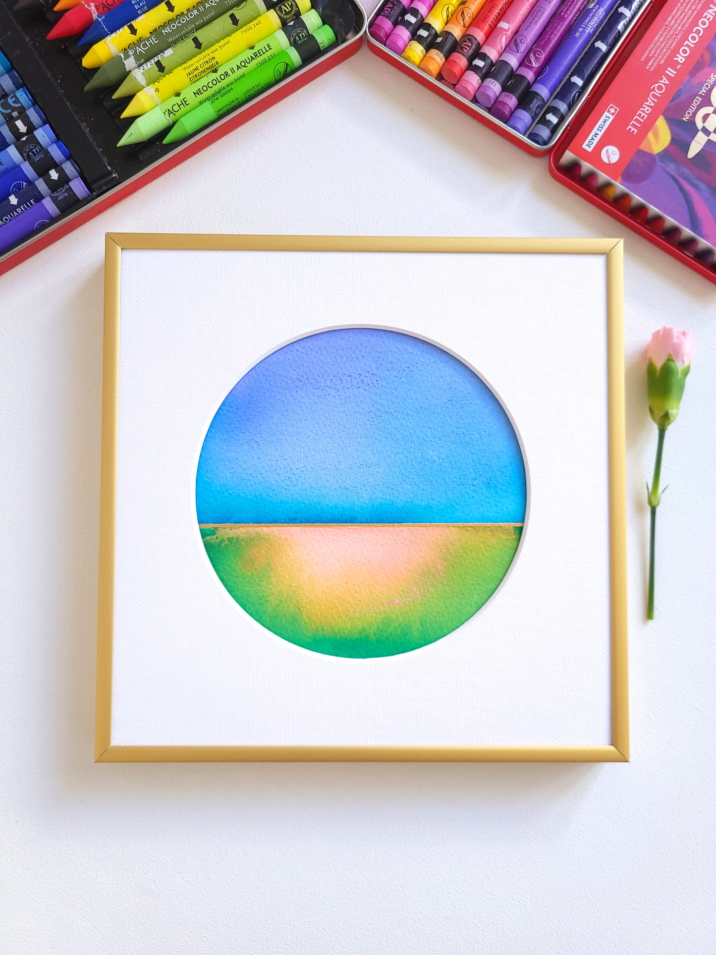"Golden Horizon XXXIV" - 20 x 20 cm